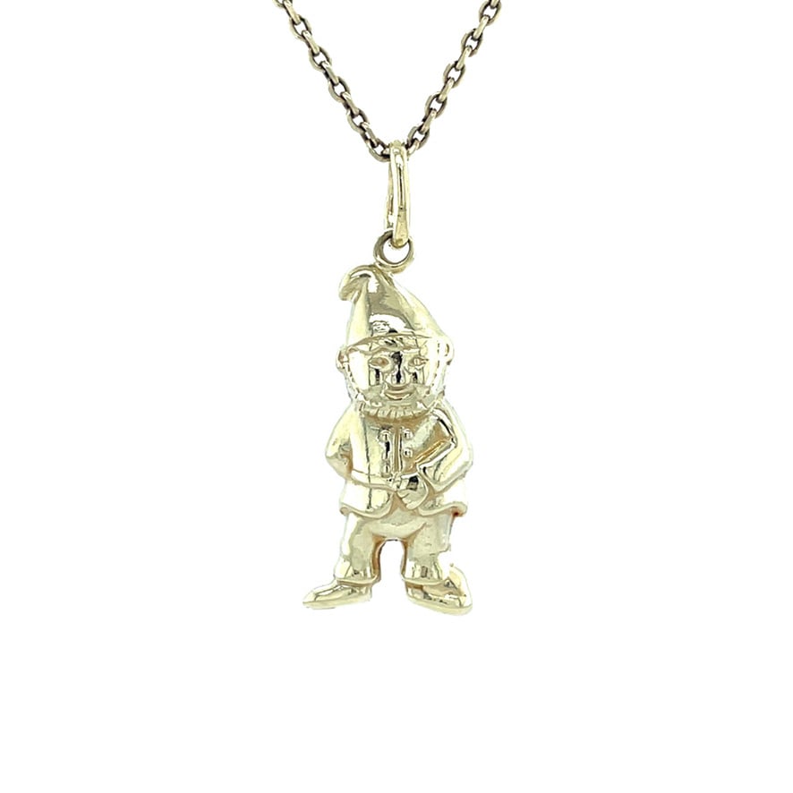 Vintage 14 kt gold gnome pendant