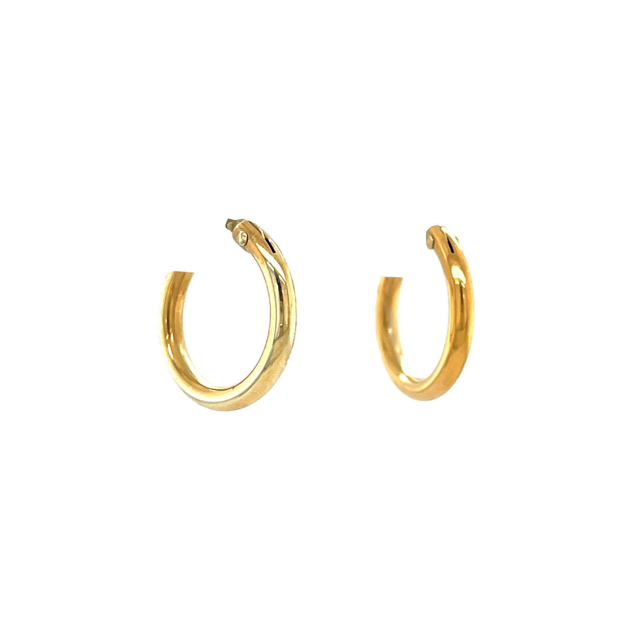 Gouden vintage oorringen mini 18 krt