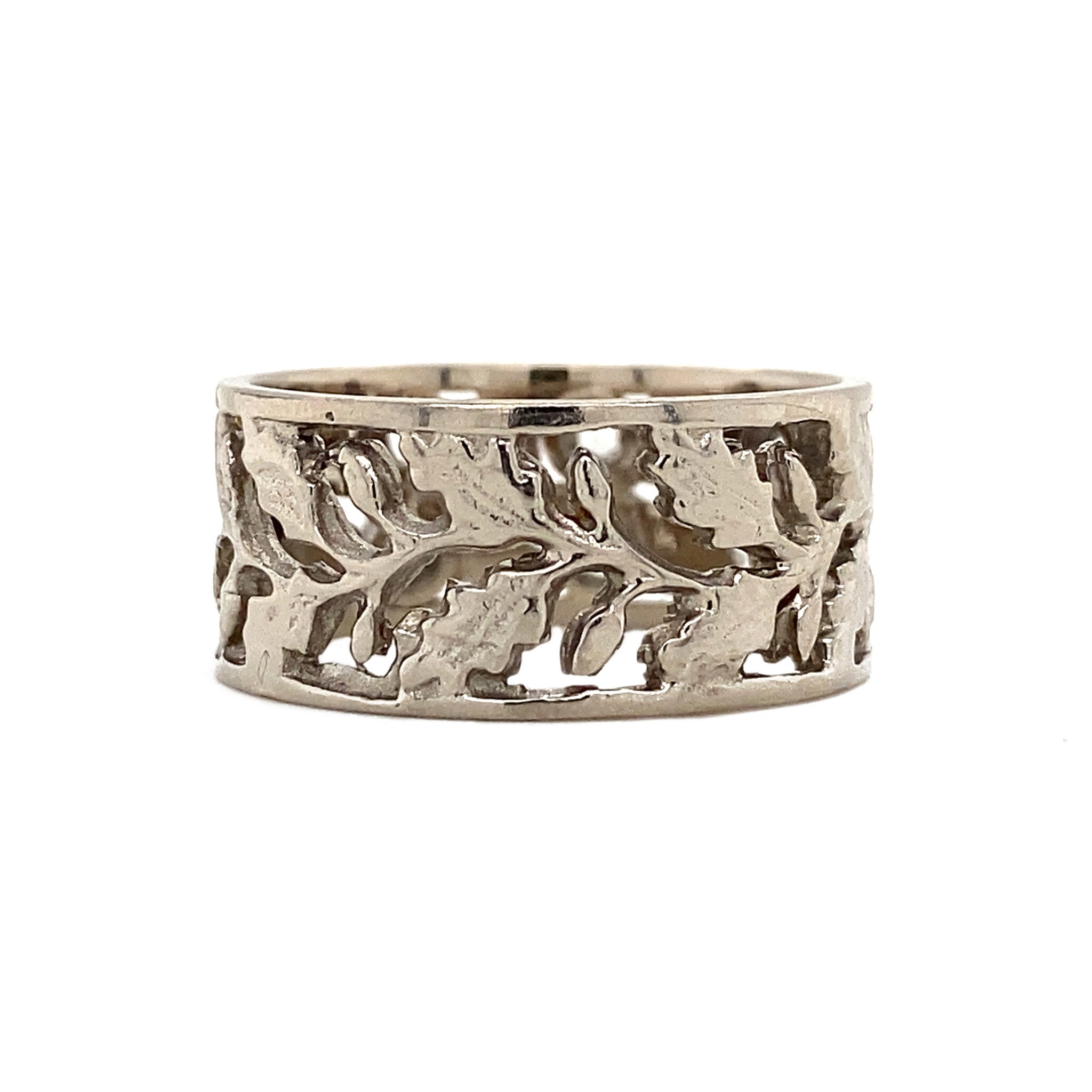 White gold ring with rose diamond, 18 kt