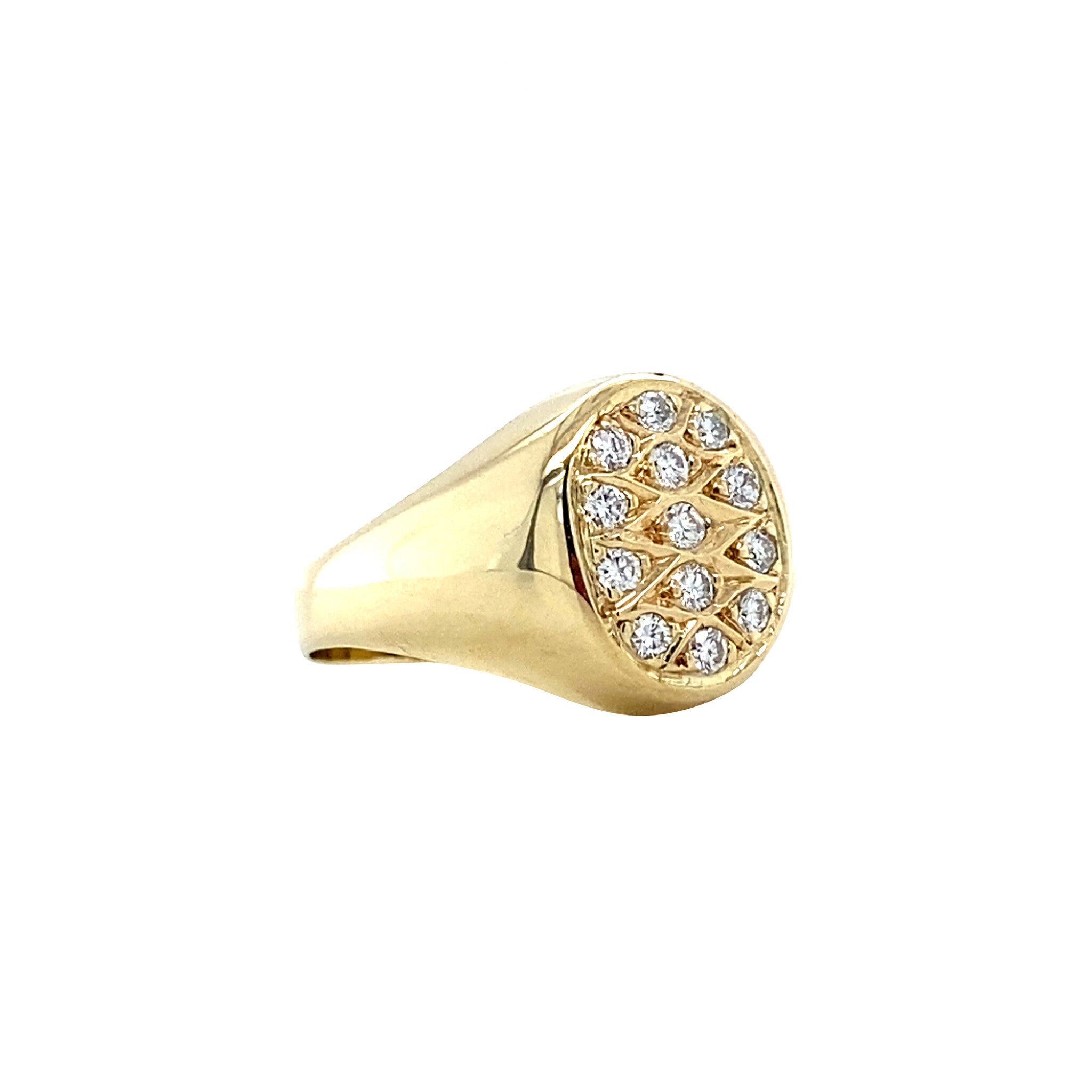 14 kt gold ring with diamond