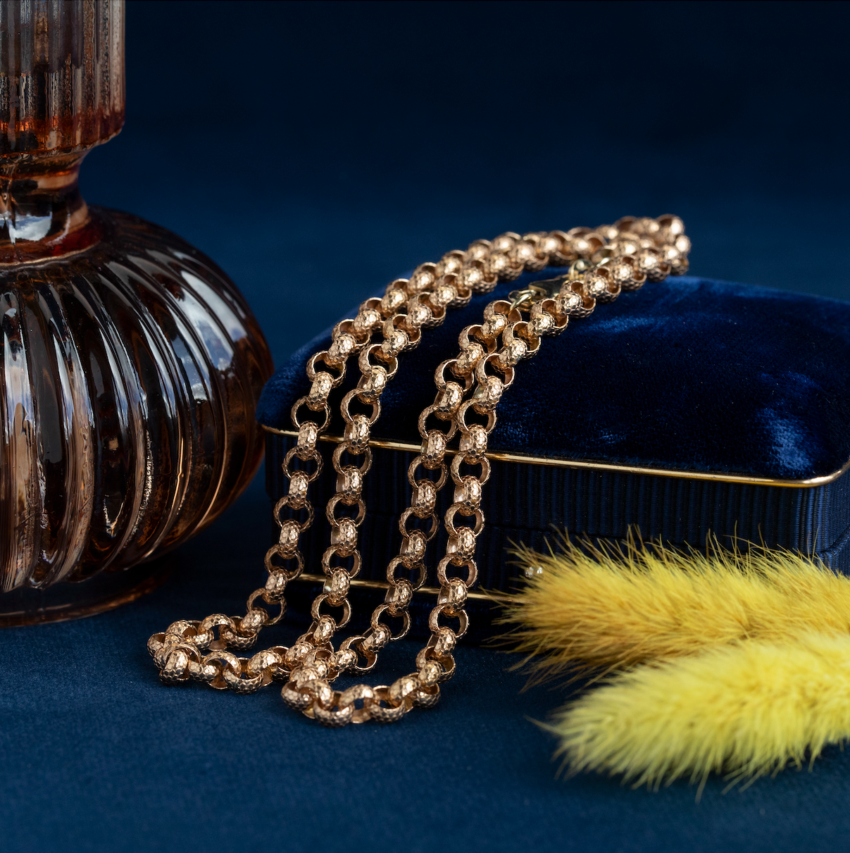 Gouden vintage jasseron collier 18 krt