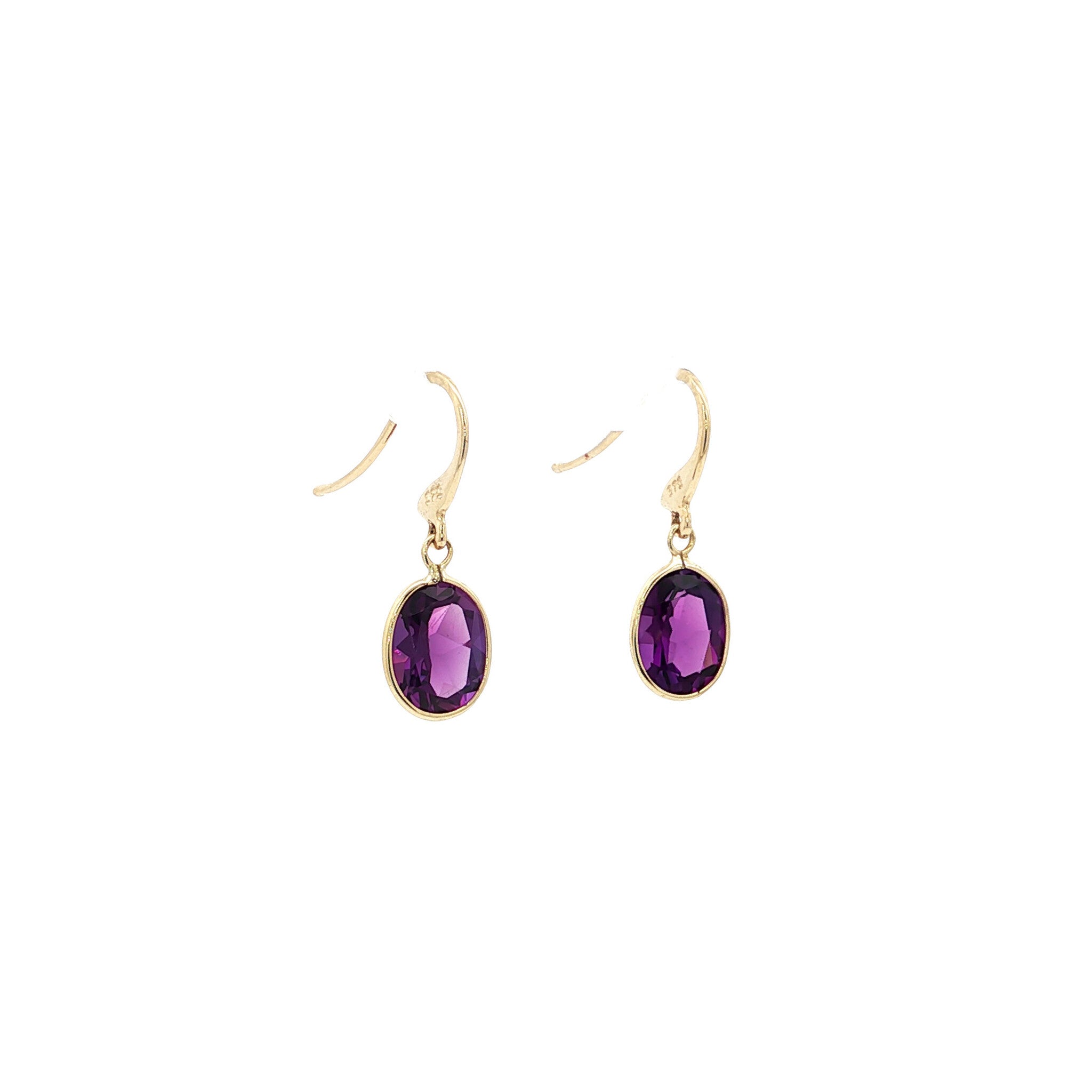 Earrings with amethyst 9 kt