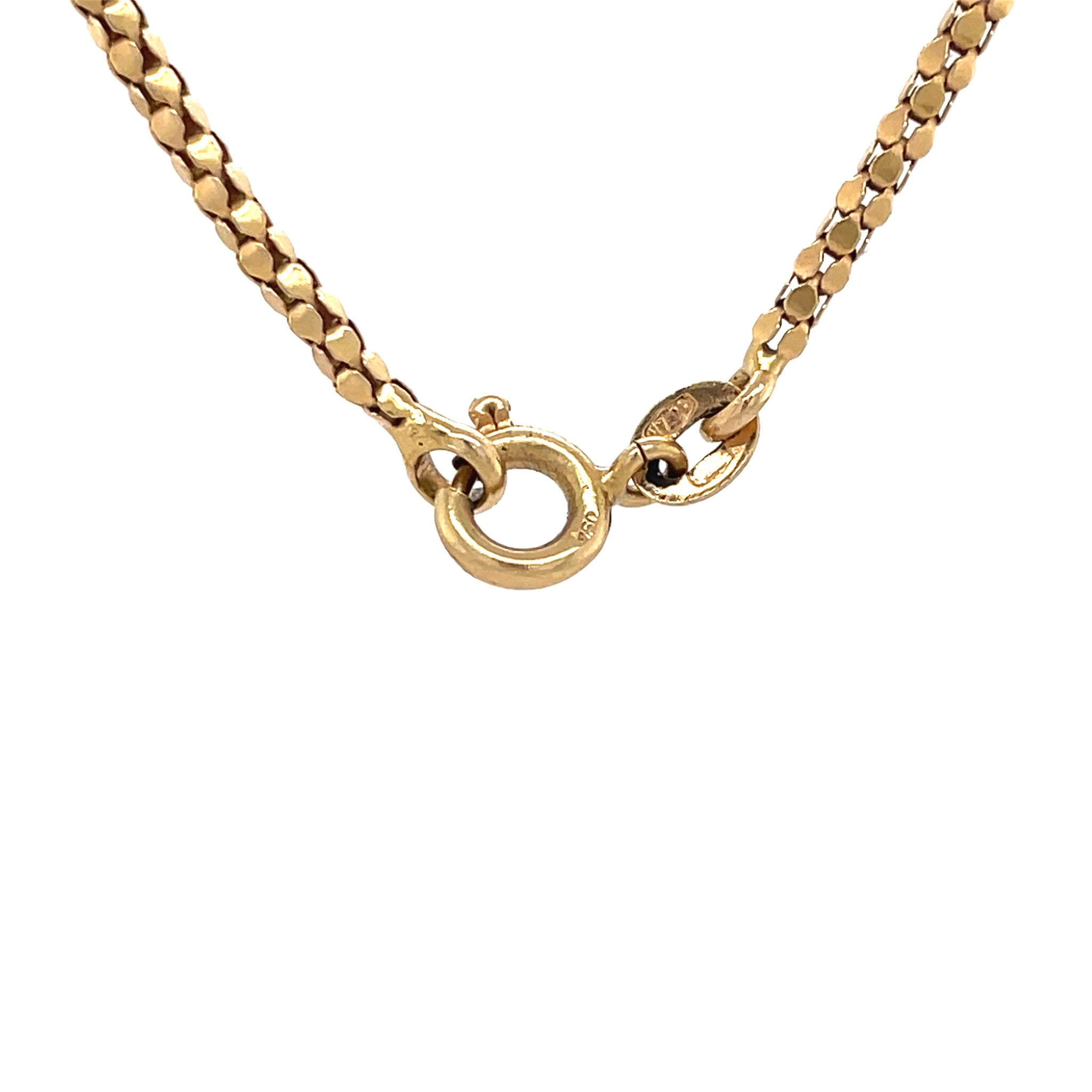 Gouden vintage popcorn collier 18 krt