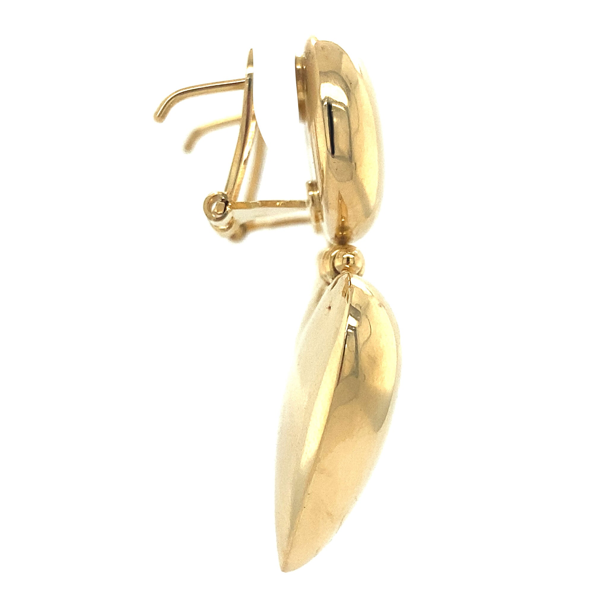 Gouden hart oorhangers 18 krt