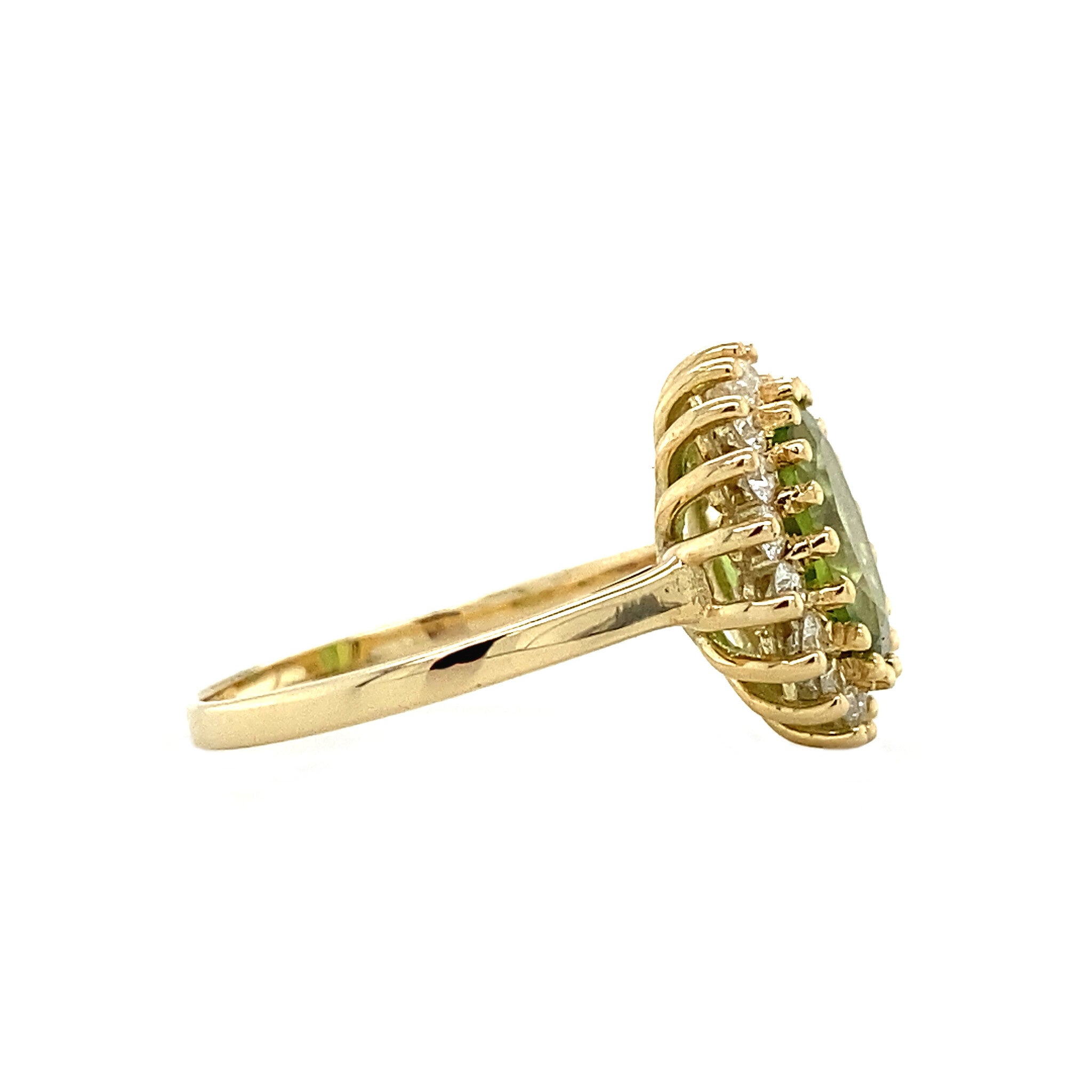 Lady Di ring 14 krt - Lime
