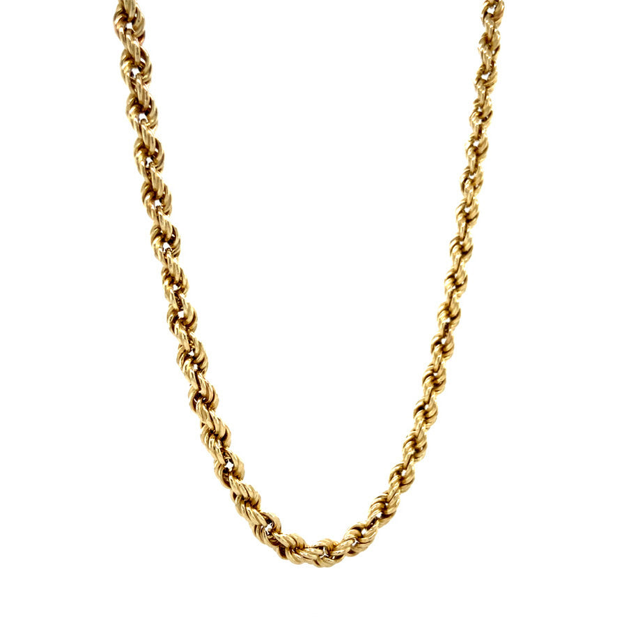 Gouden vintage koord collier 14 krt