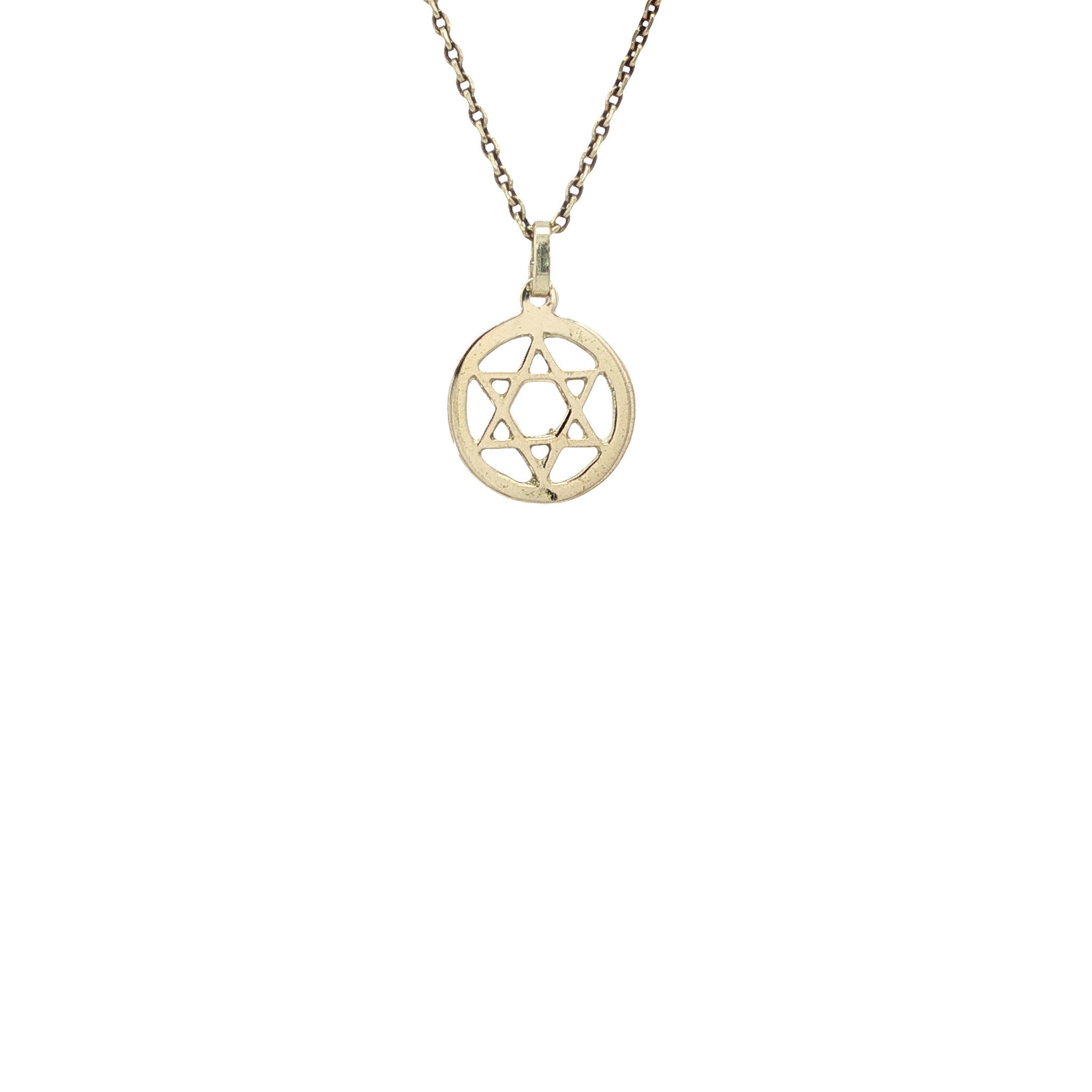 Gouden vintage Davidster hanger 14 kt