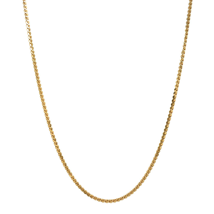 Gouden vintage s-schakel collier 18 krt