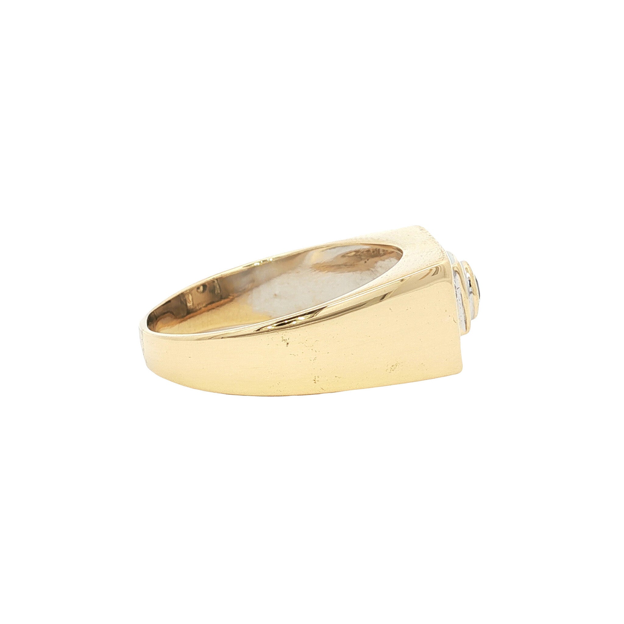 Gouden vintage ring met diamant 14 kt