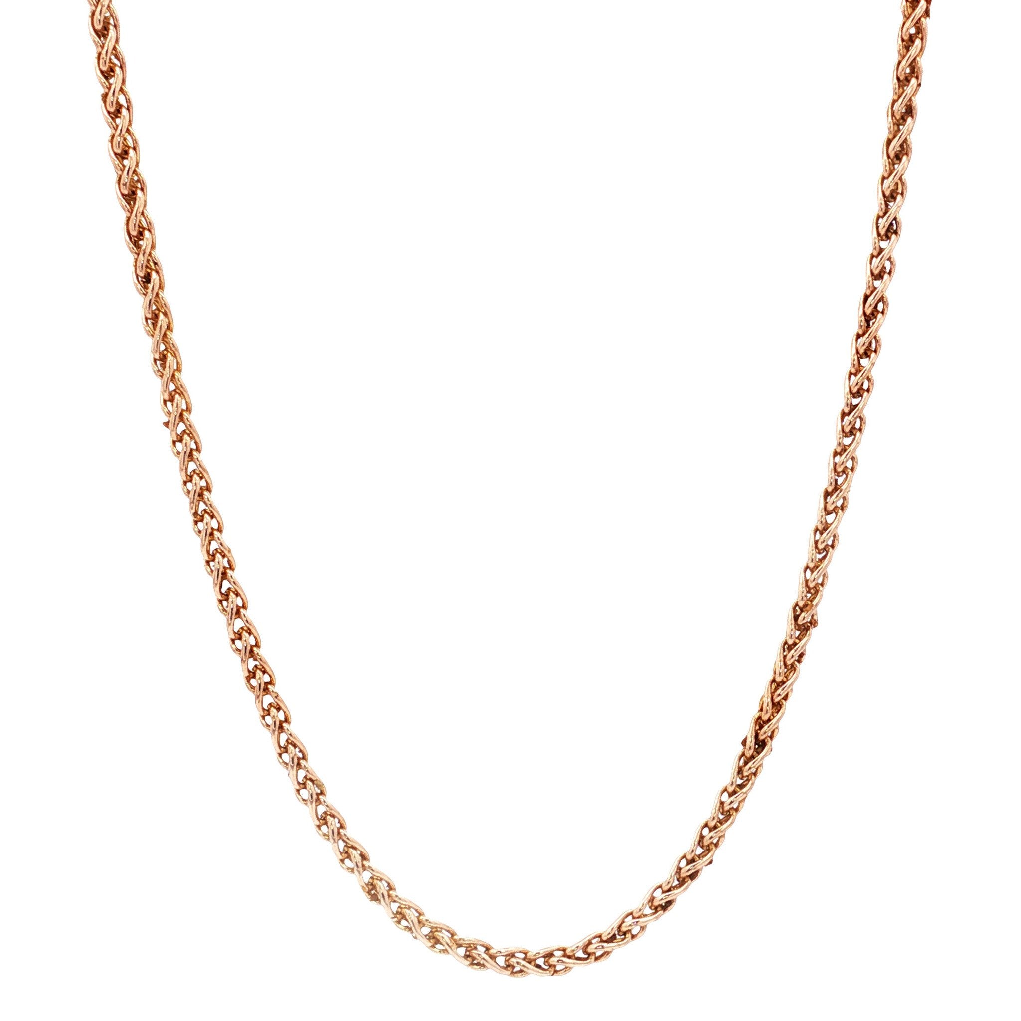 Roségouden vintage vossenstaart collier 14 kt