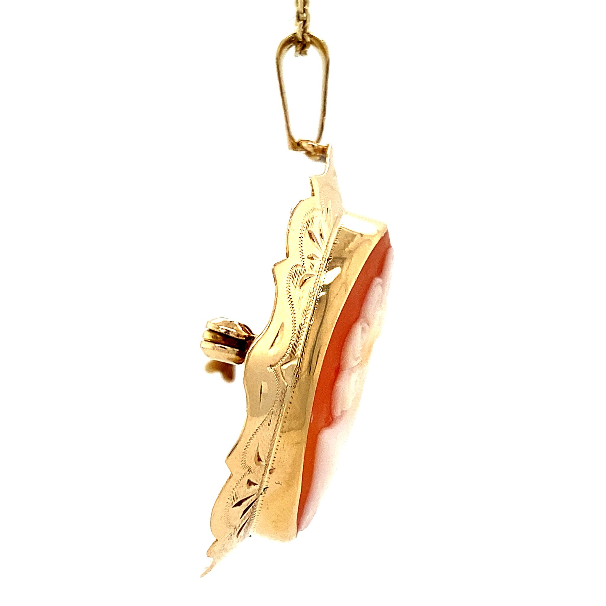 Gouden hanger met camee 14 krt