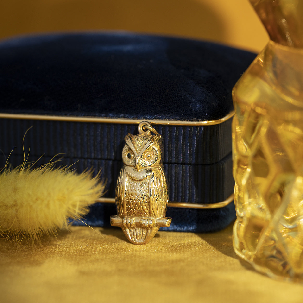 Gouden hanger uil 18 krt