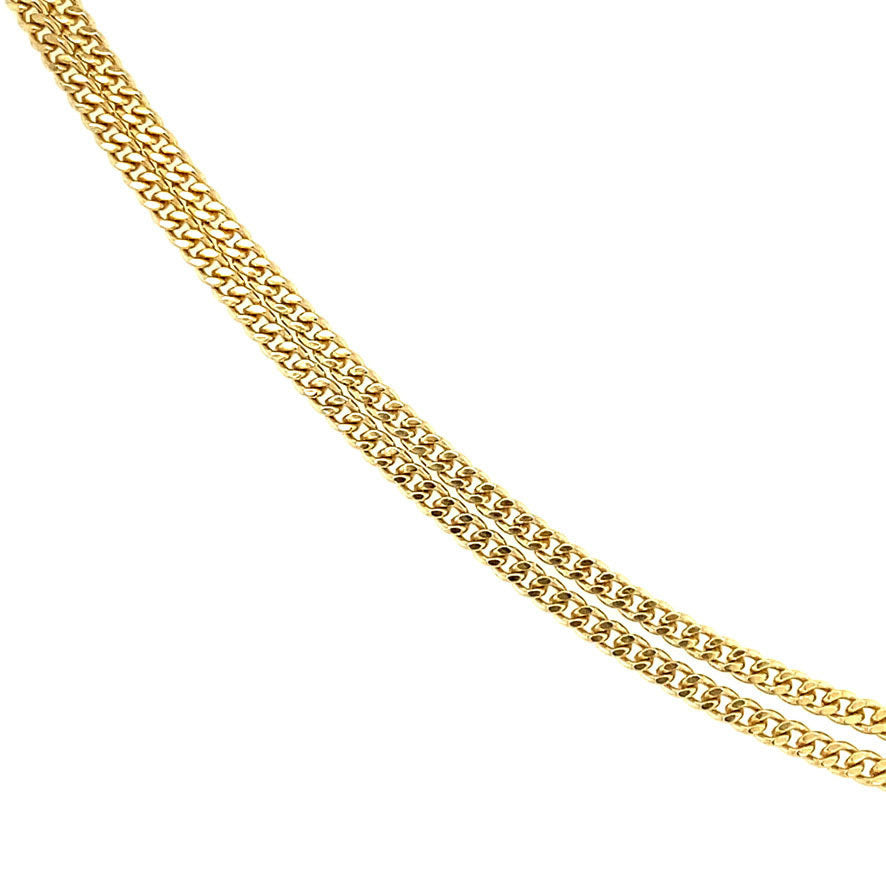 Golden gourmet link necklace 14 carat