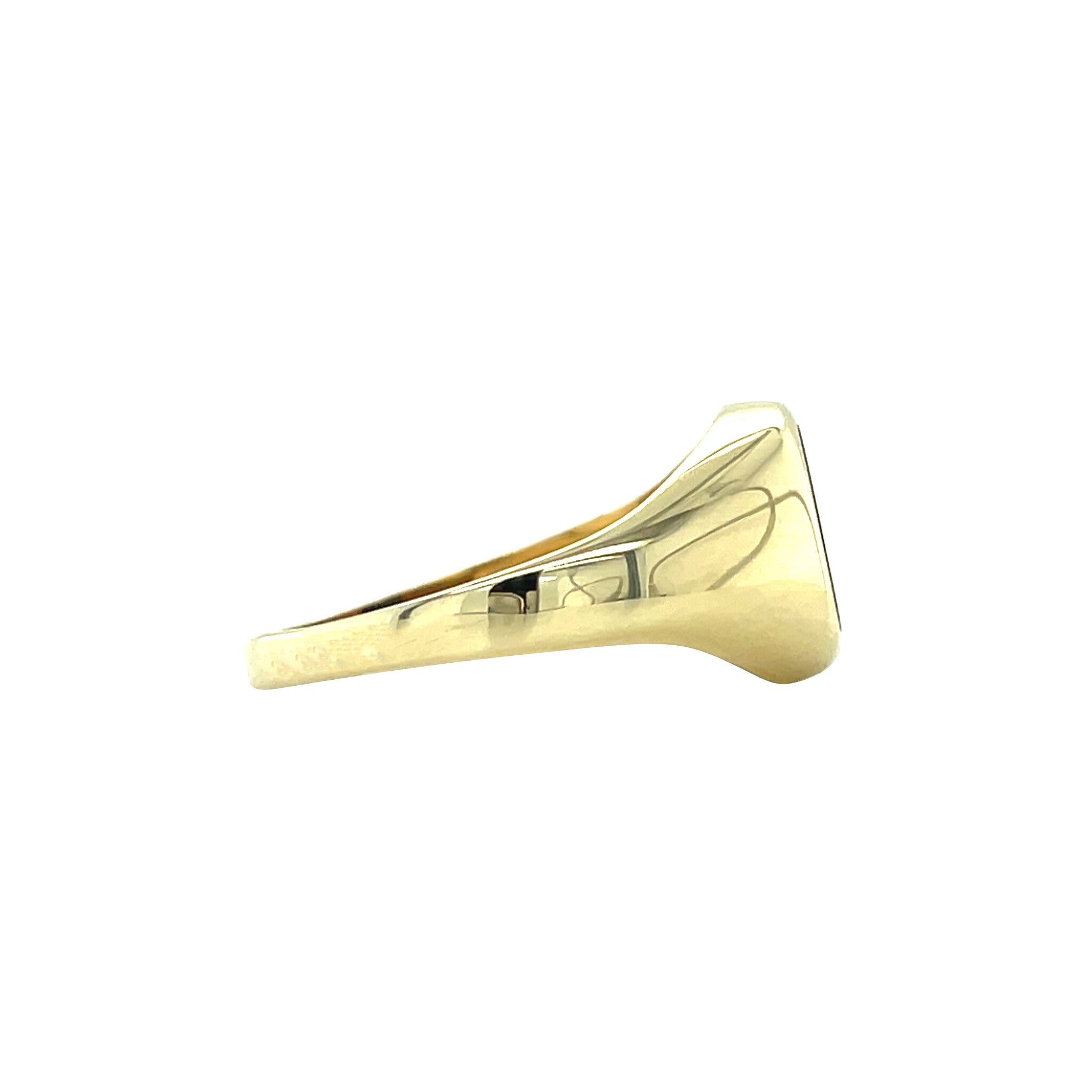 Gouden vintage zegelring met onyx 14 kt