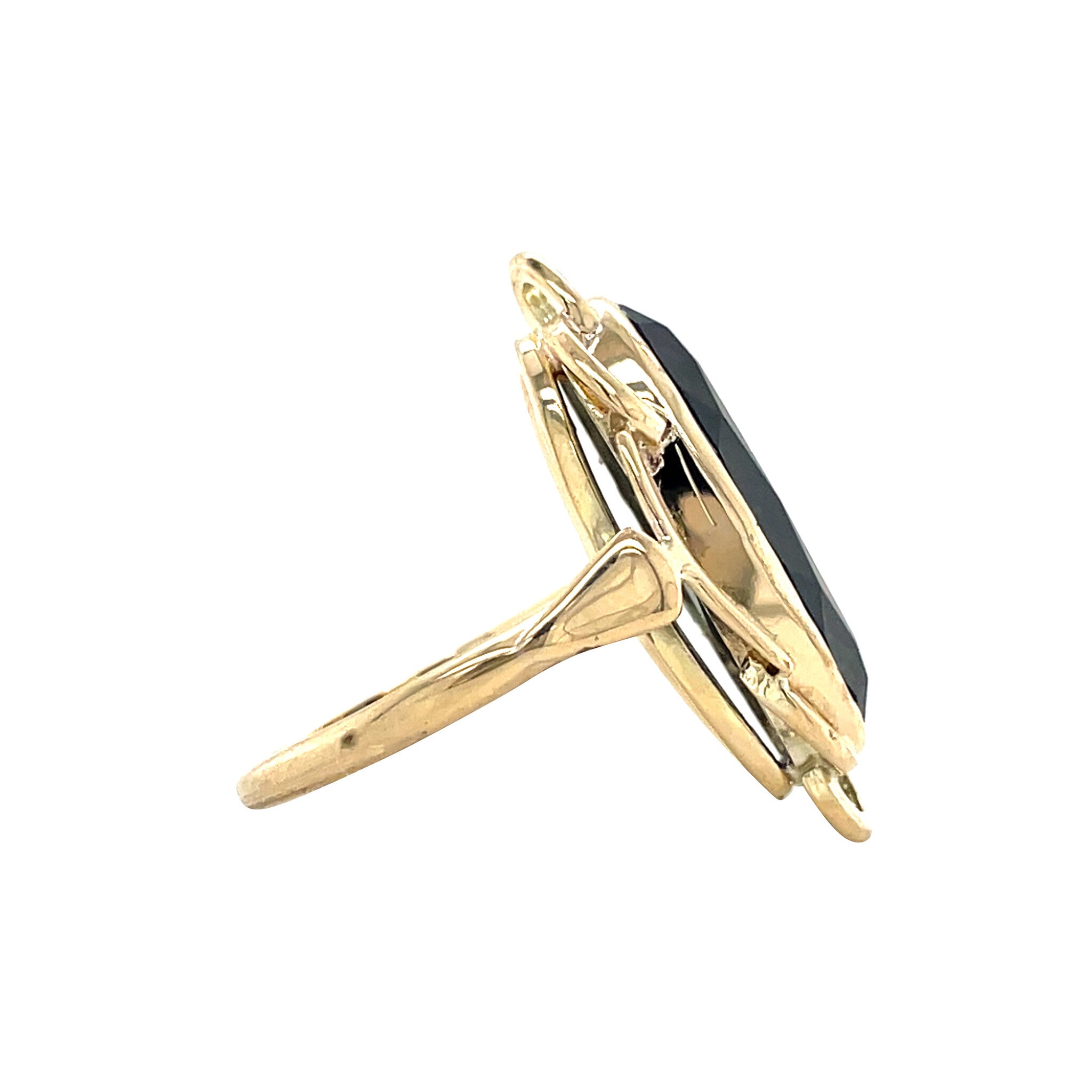 Gouden vintage ring met spinel 14 krt