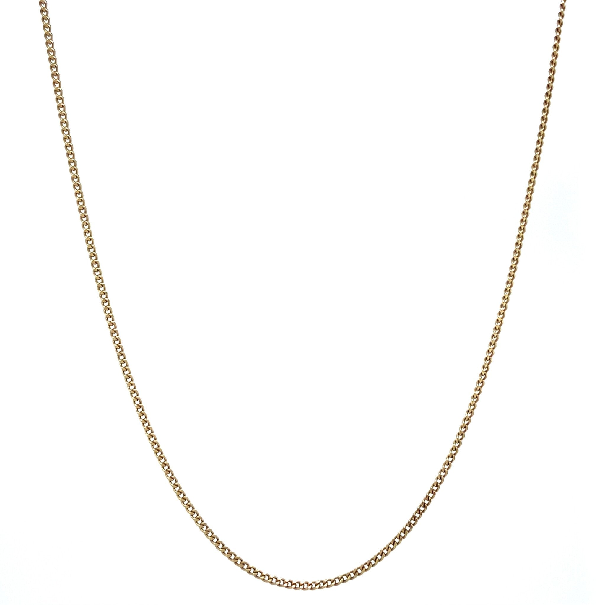 14 kt gold long gourmet chain necklace