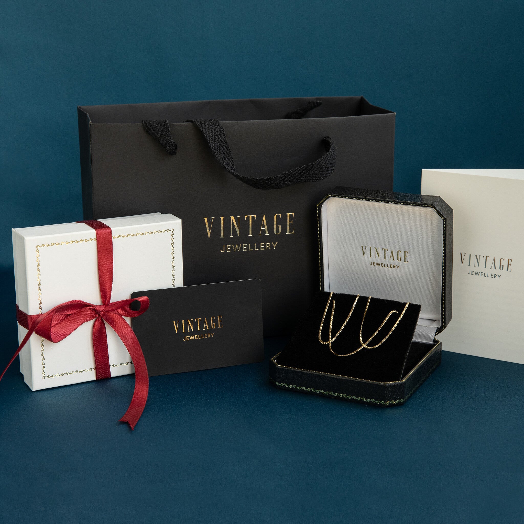 Gold vintage venetian necklace 14 kt