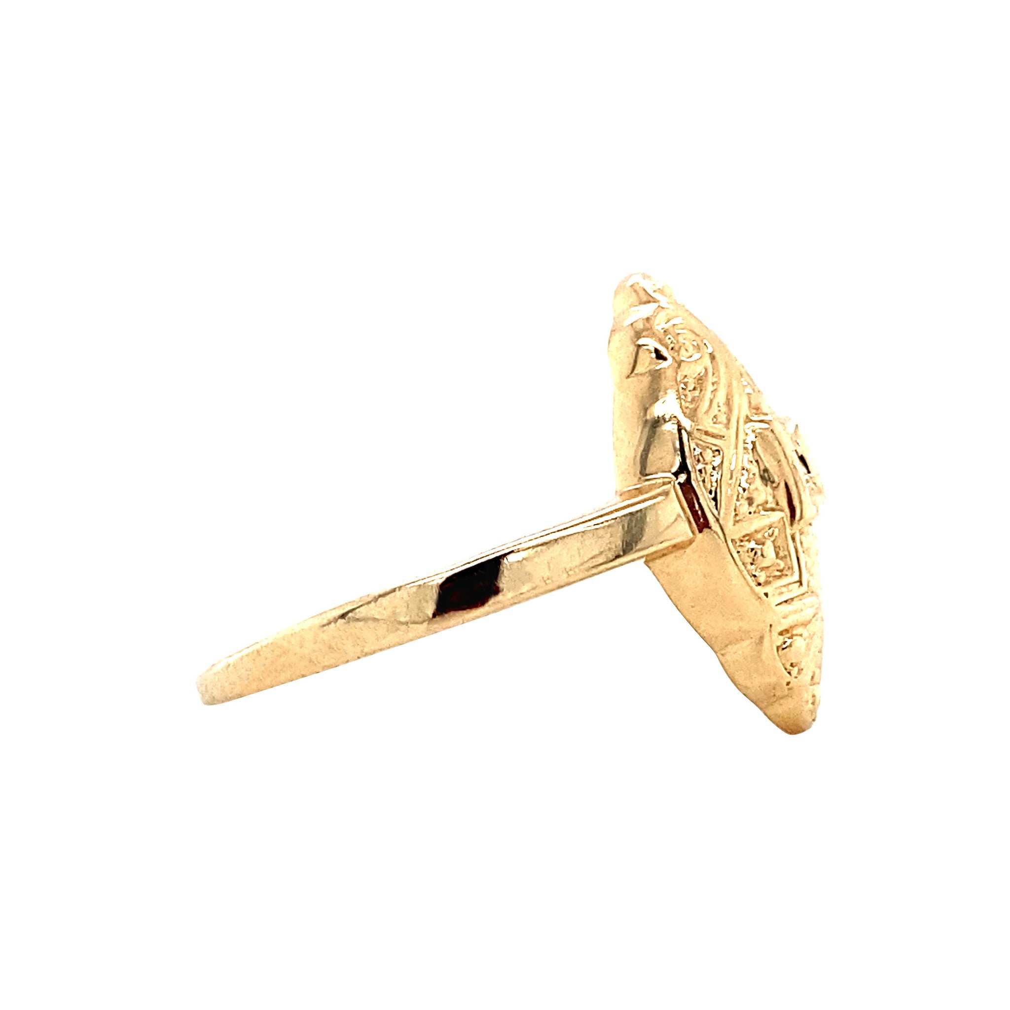 Gouden ring met diamant 14 krt