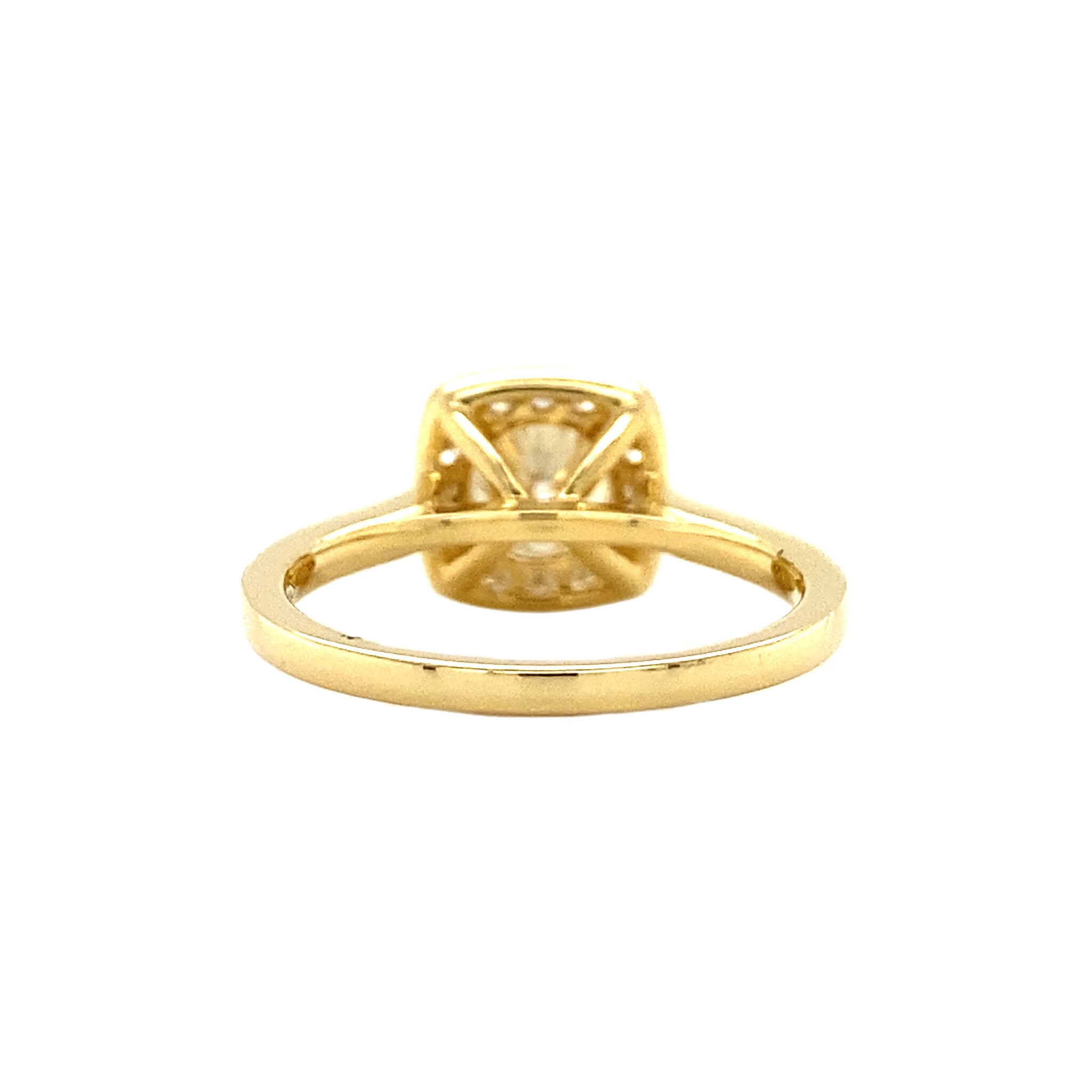 Gouden entourage ring met diamant 18 krt