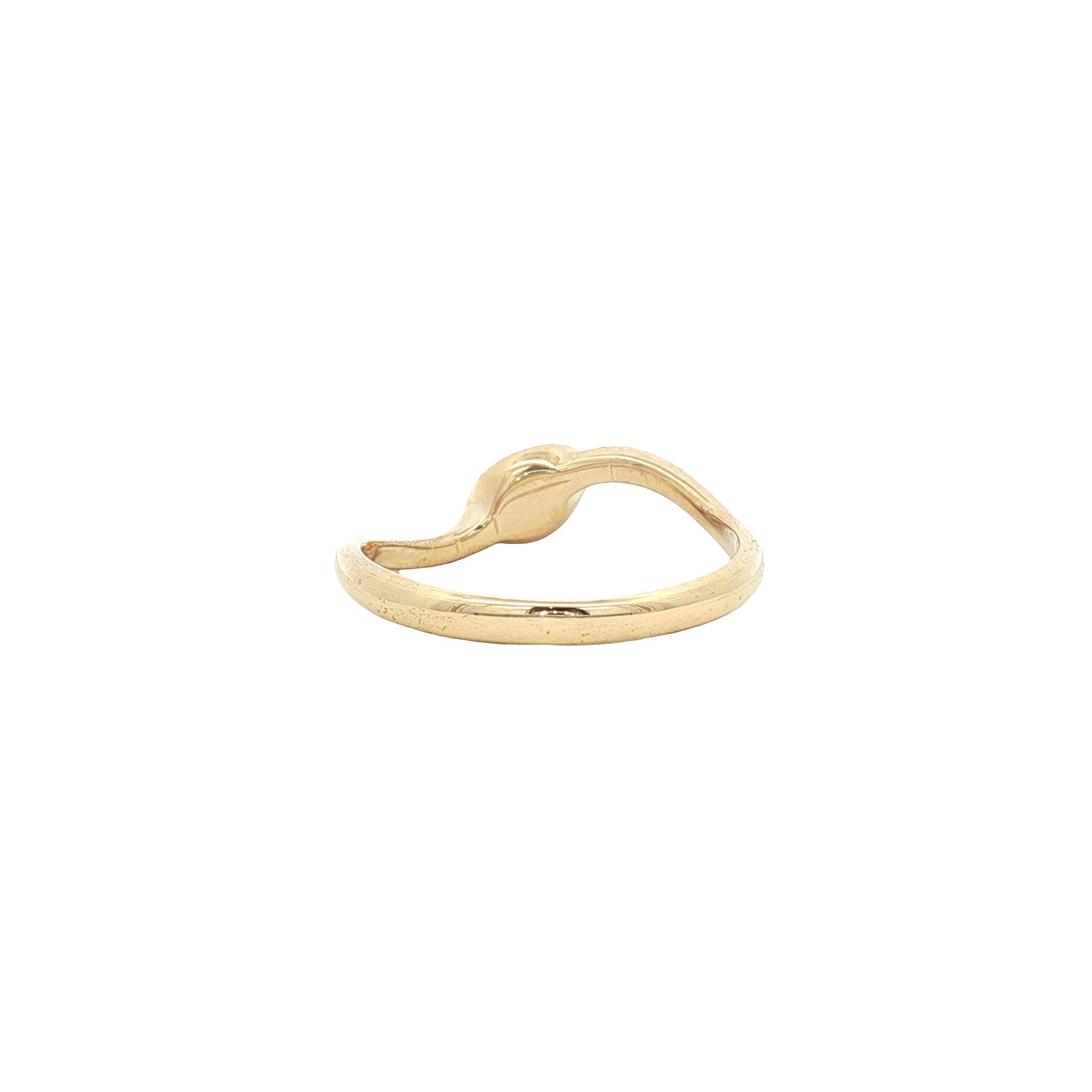 Gouden ring met parel 18 kt