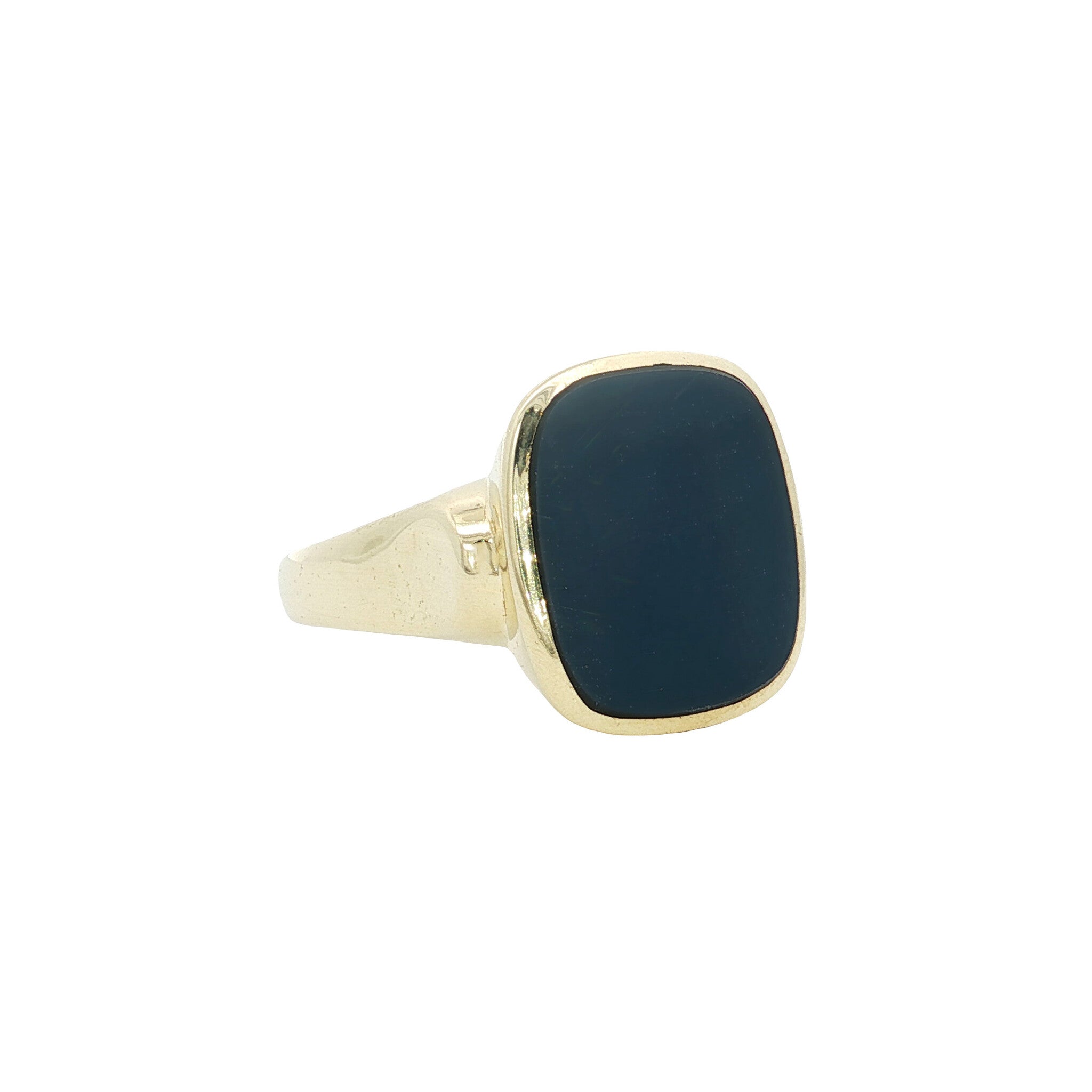 Gouden vintage zegelring met chalcedoon 14 kt