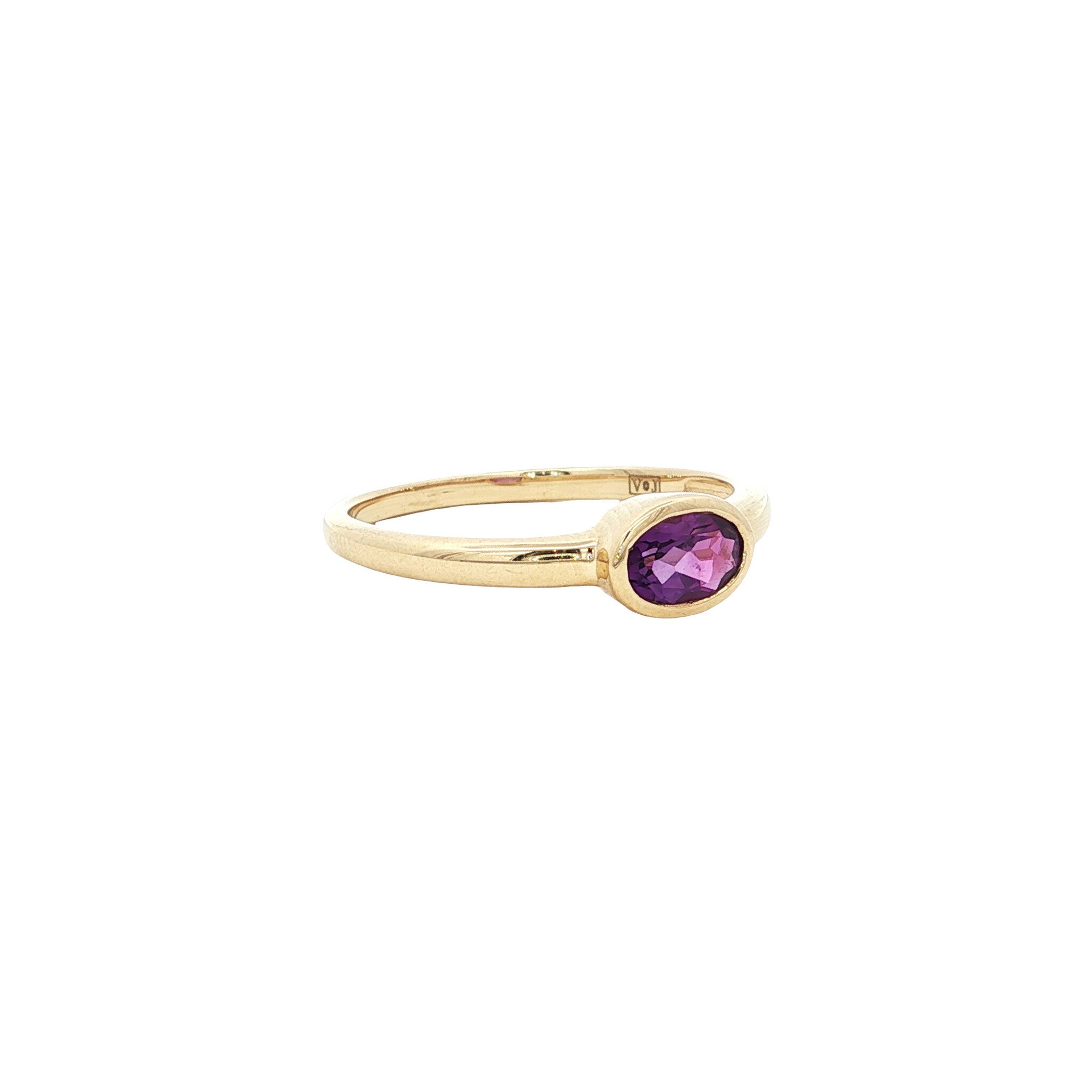 Ring met amethist 9 kt
