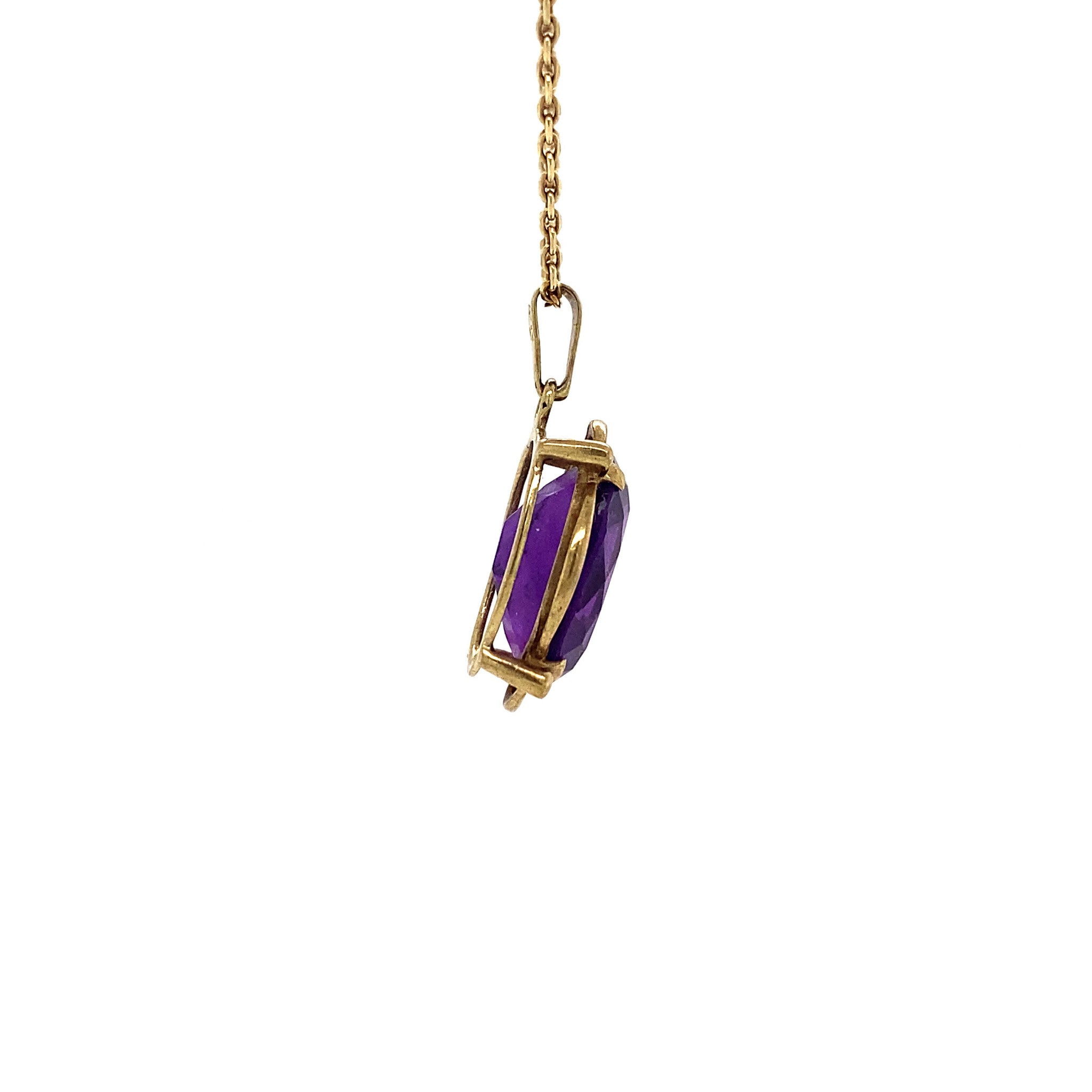 Pendant with amethyst 9 krt