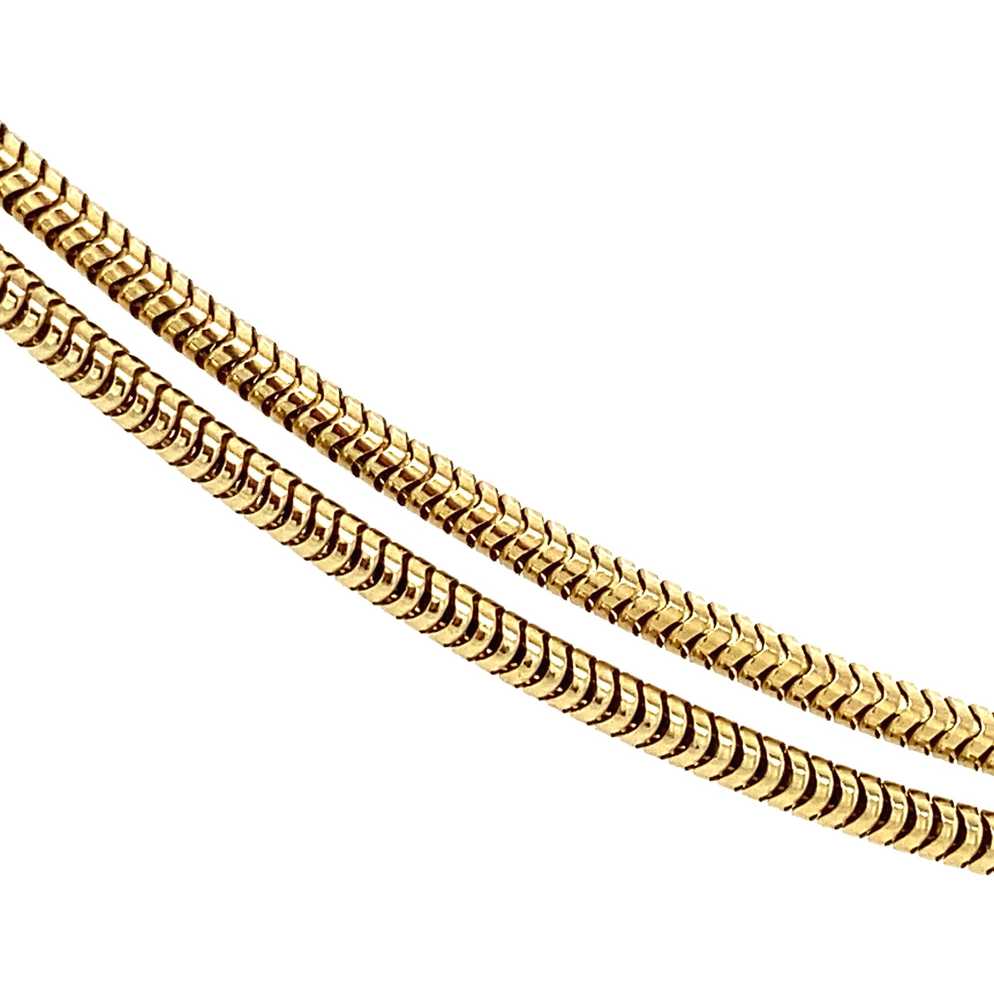 Gouden slang collier 14 krt