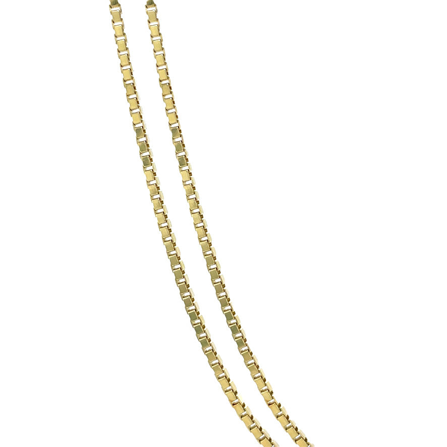 Gold vintage Venetian long necklace 14 kt
