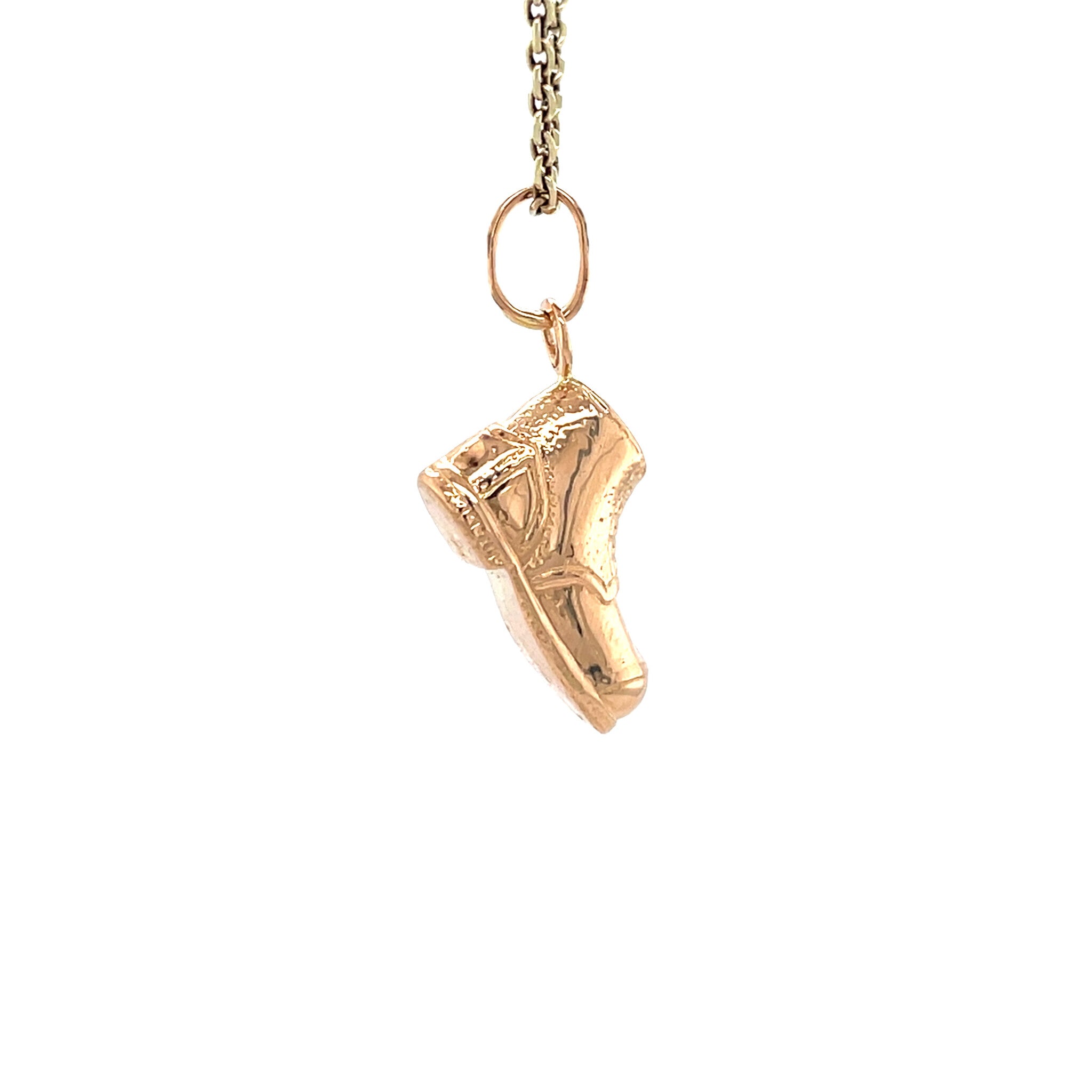 Rosé-gold vintage shoe pendant 18 kt