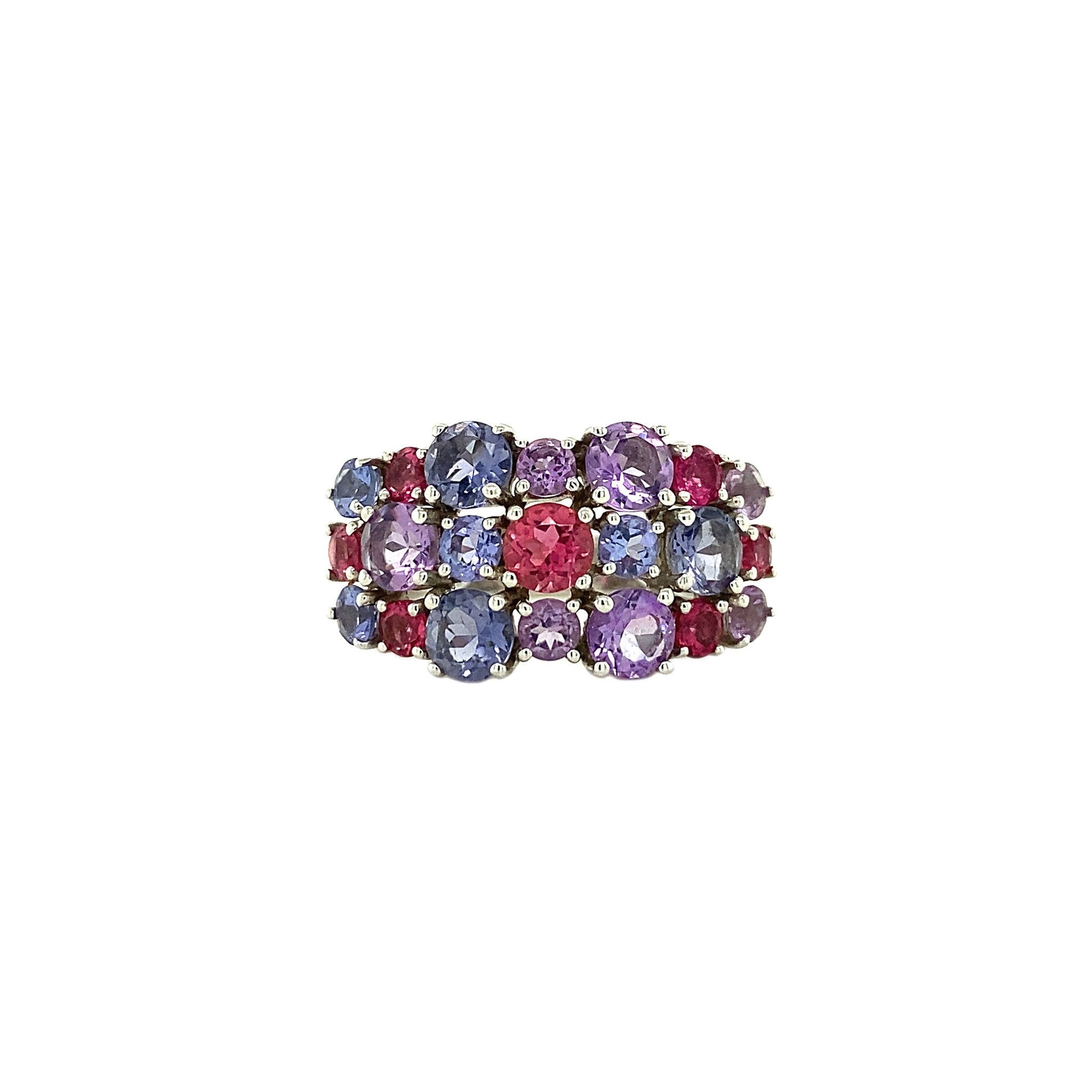 WItgouden ring met zirkonia 14 krt