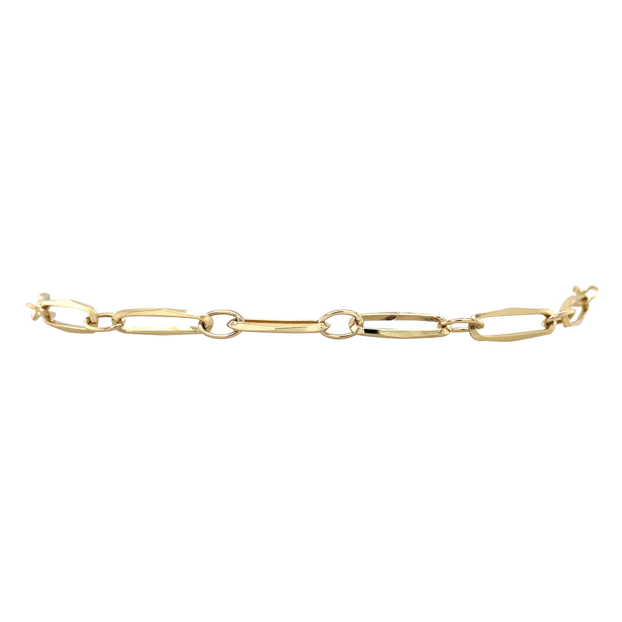 Golden vintage closed forever bracelet 14 carat