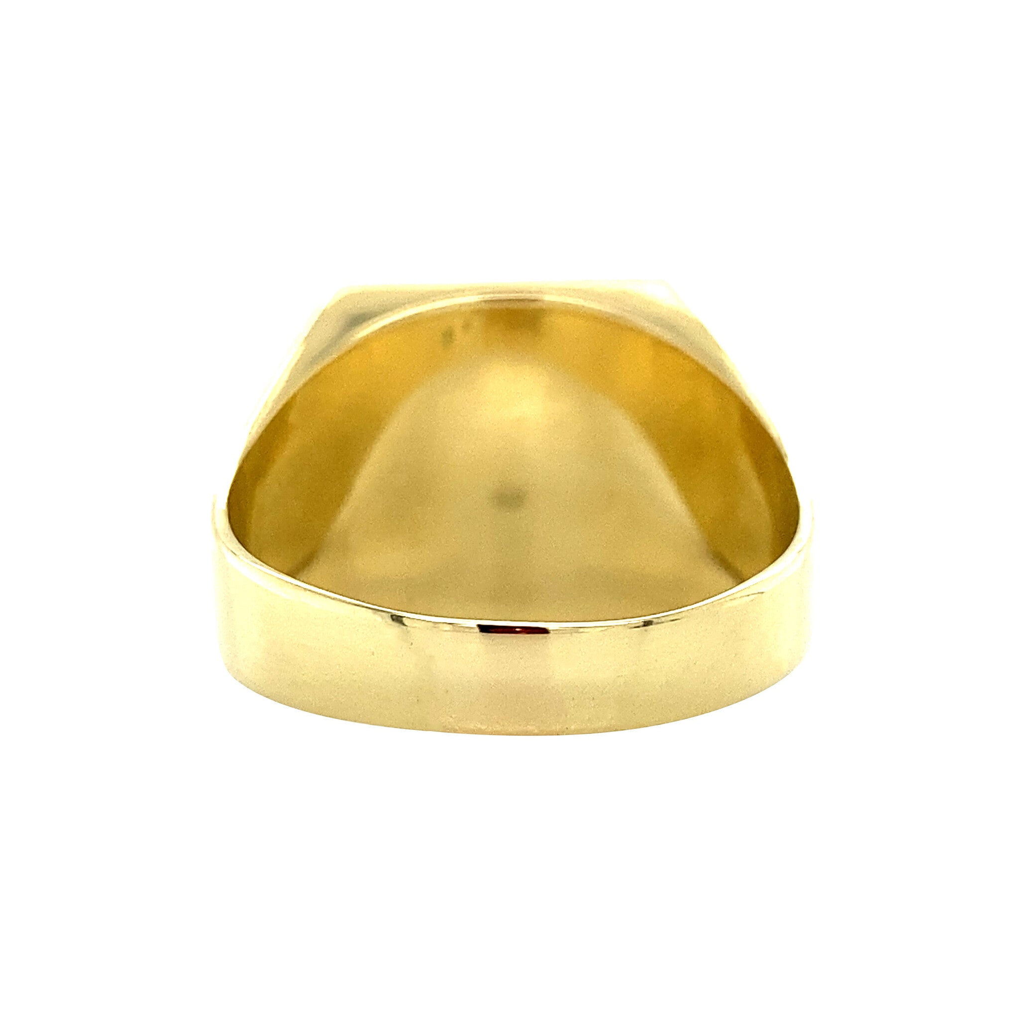 Gouden zegelring met onyx 14 krt