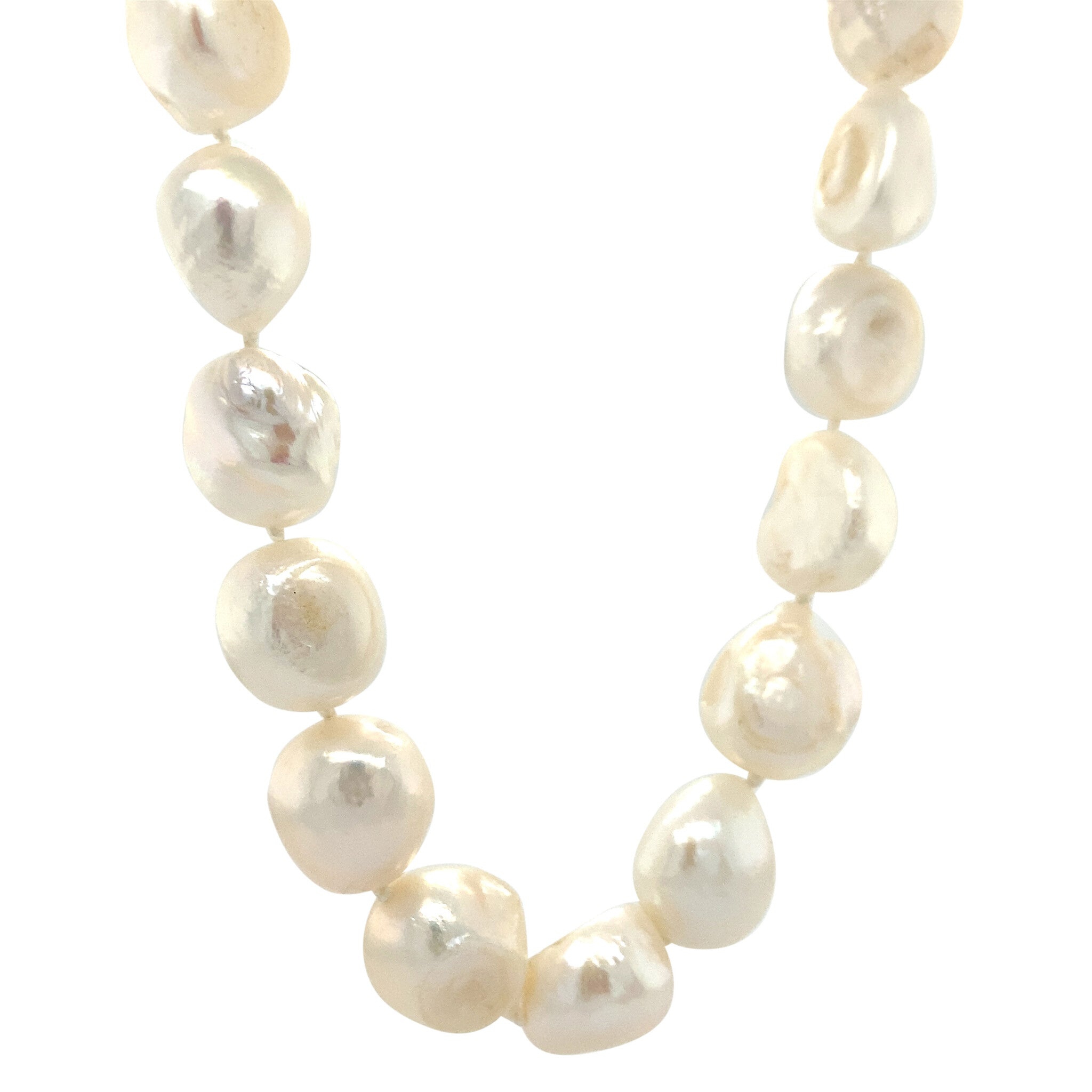 Parel collier met gouden sluiting 14 krt