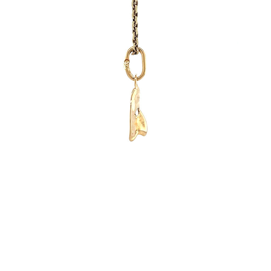 Gouden vintage masker hanger 18 krt