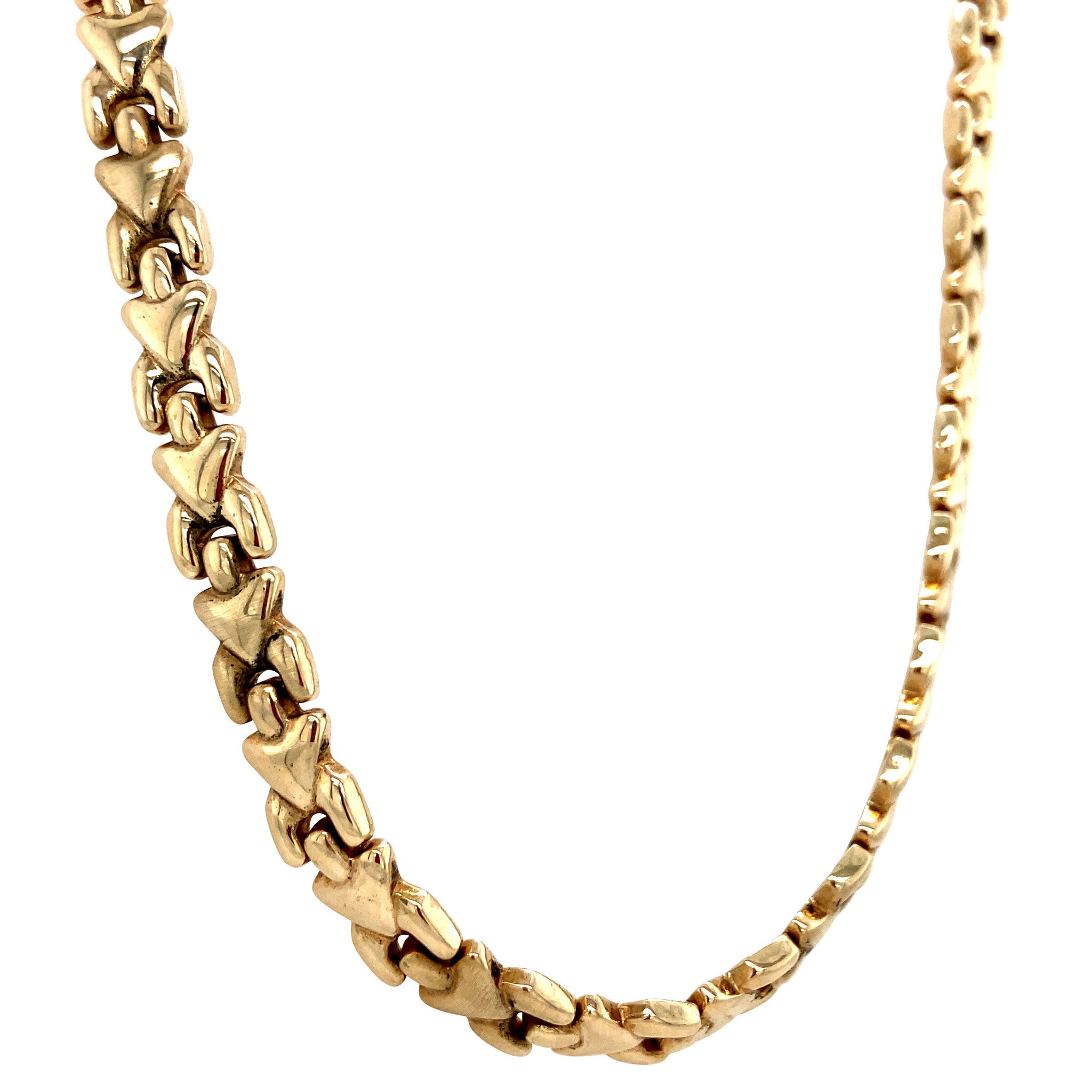 Gouden fantasie collier 14 krt