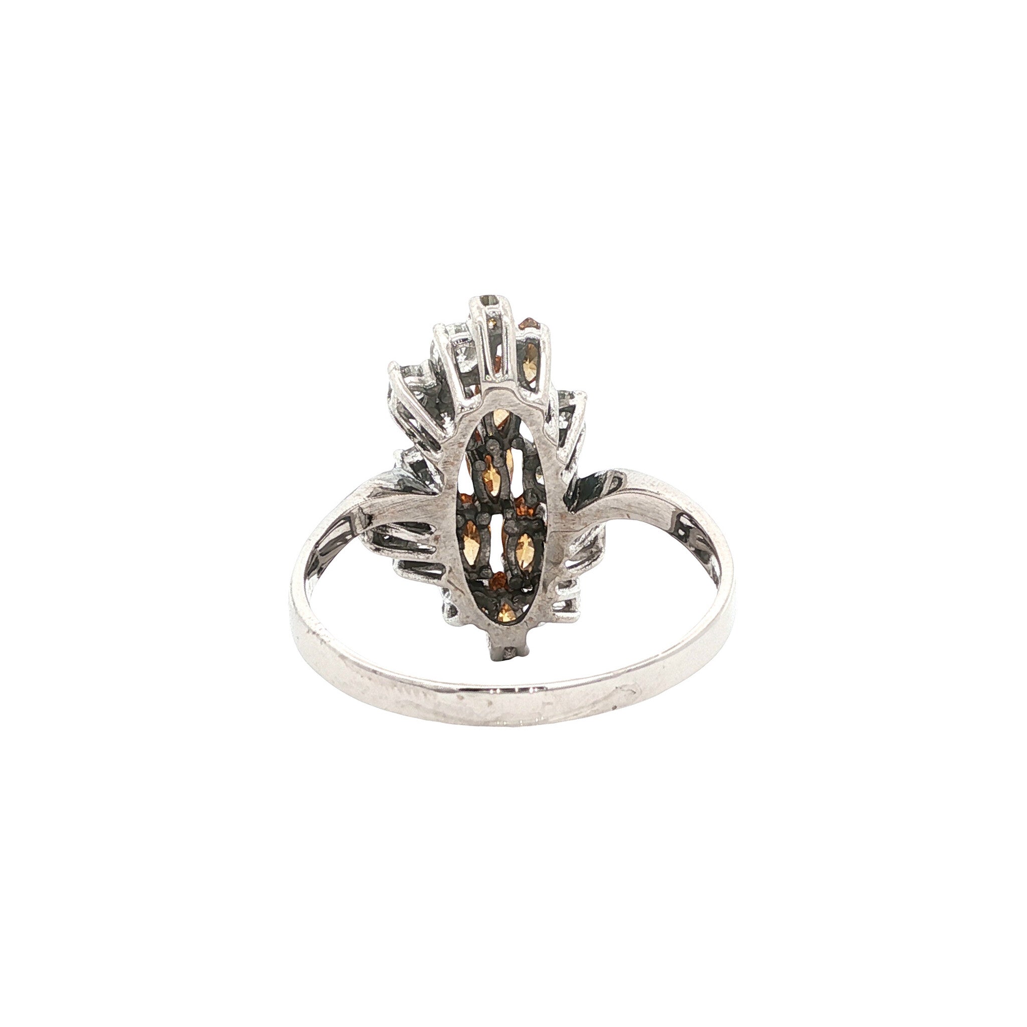 White gold ring with diamond 14 kt