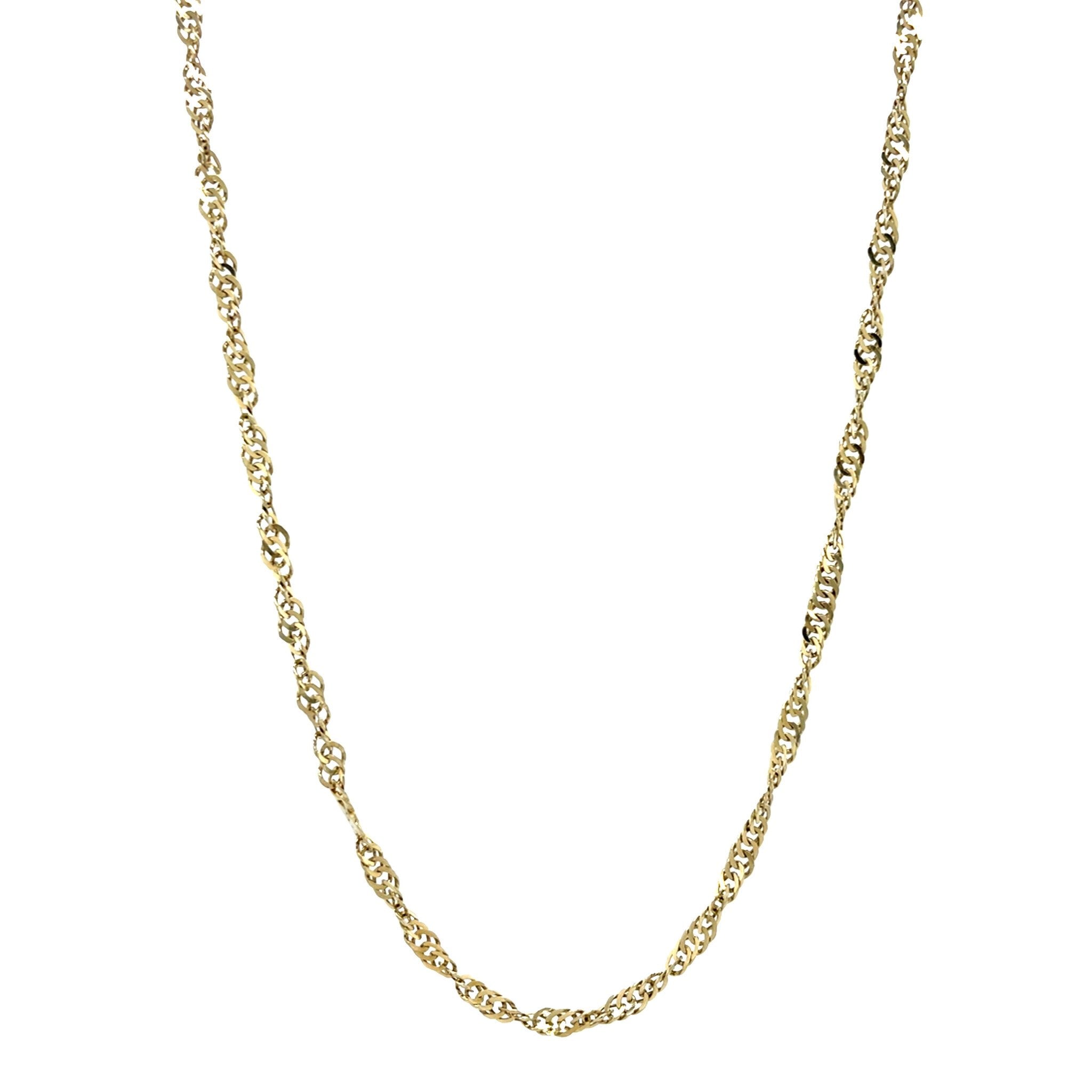 Vintage Singapore gold necklace, 14 kt