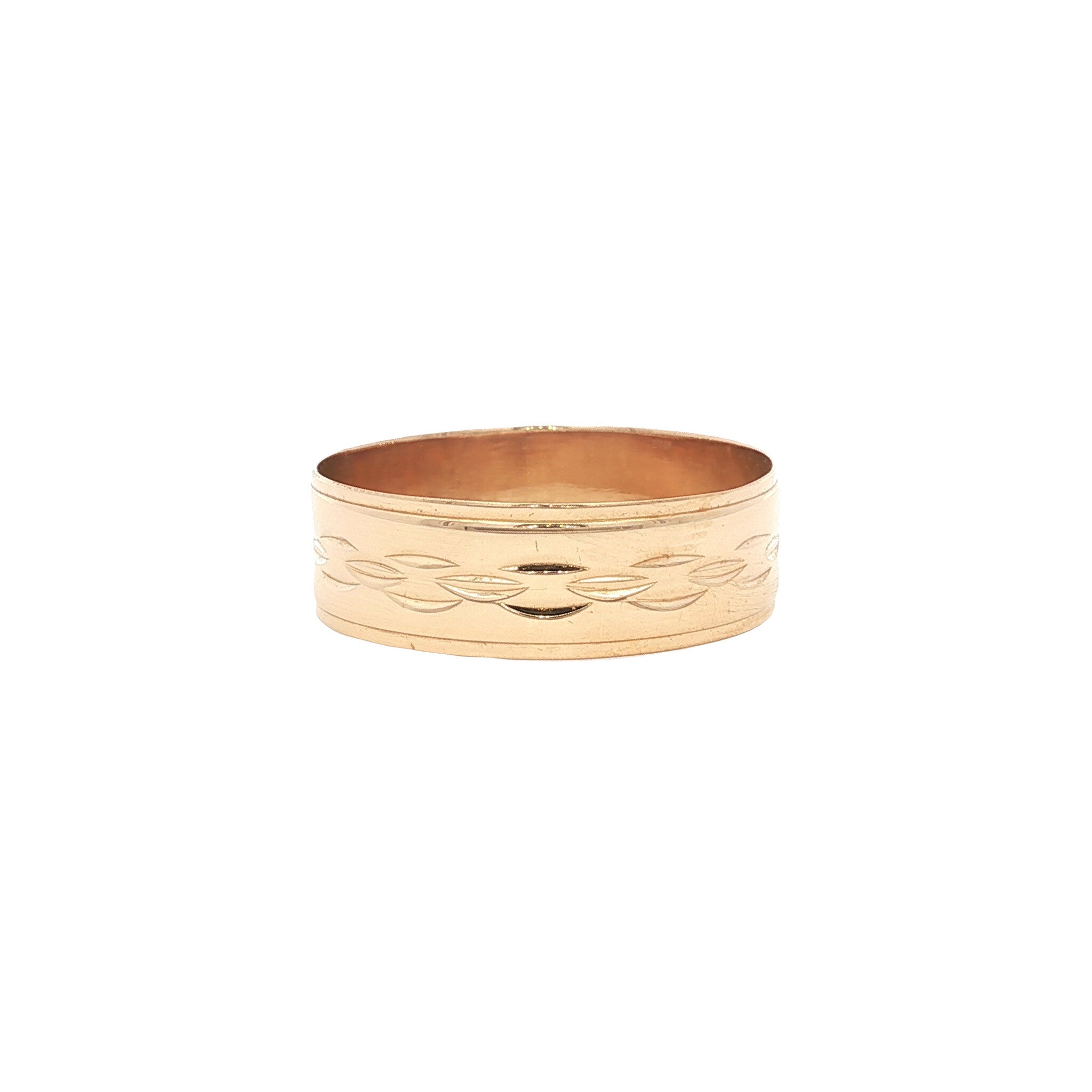 Gouden vintage bewerkte ring 18 kt