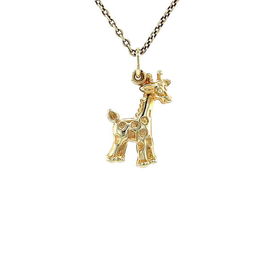 Gold giraffe pendant 14 krt
