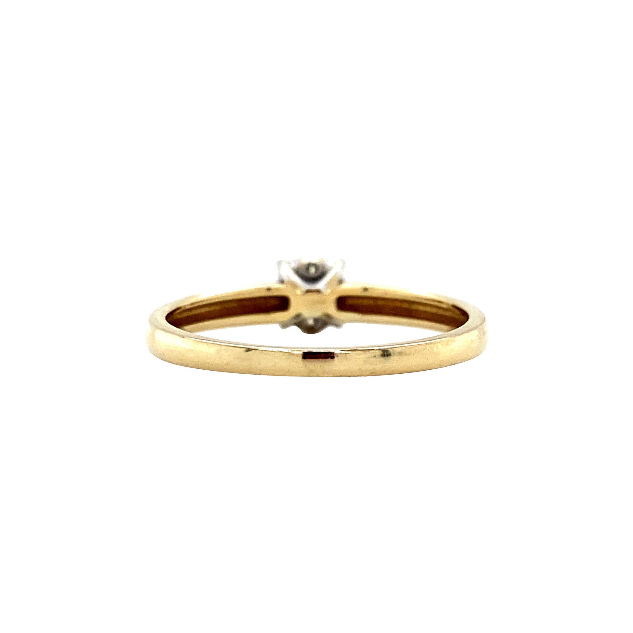 Gouden ring met diamant 14 krt