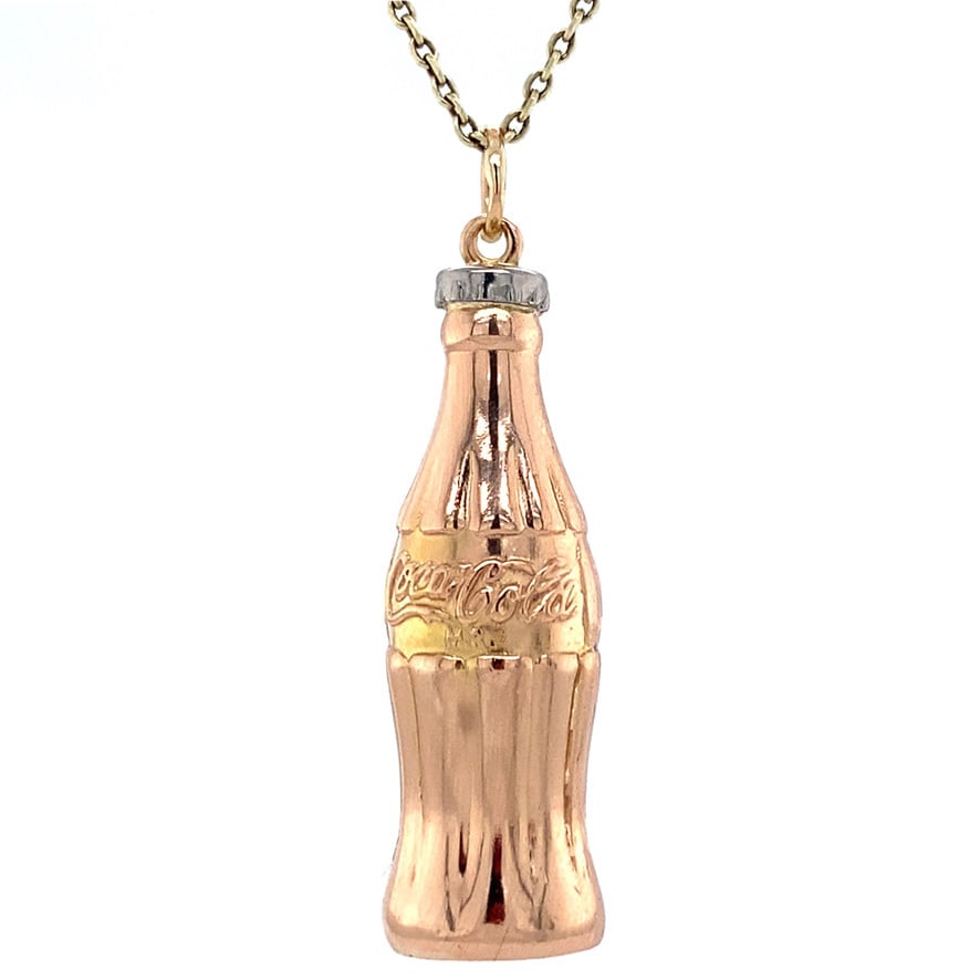 Vintage gold Coca-Cola pendant 14 kt