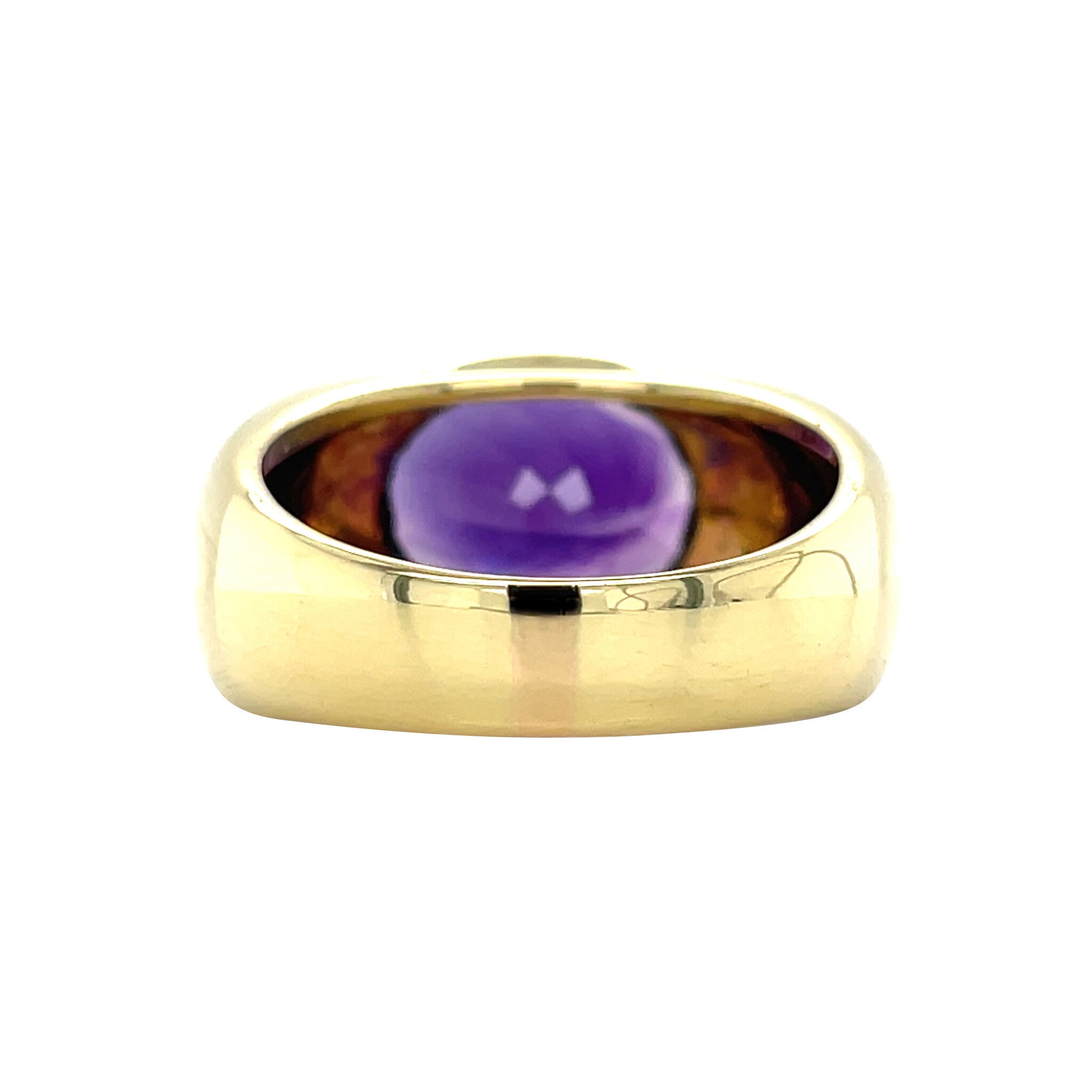Gold vintage ring with amethyst 18 kt
