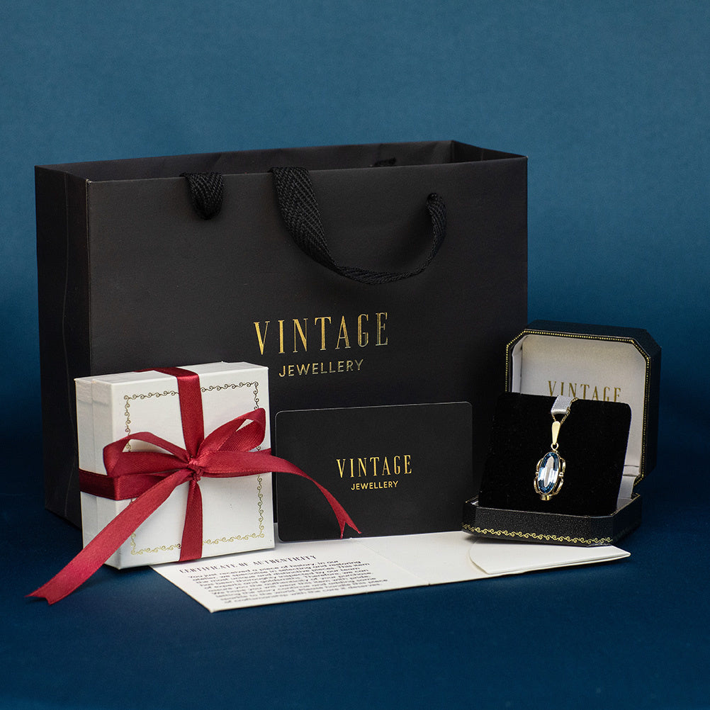 Gouden vintage hanger met citrien 14 kt