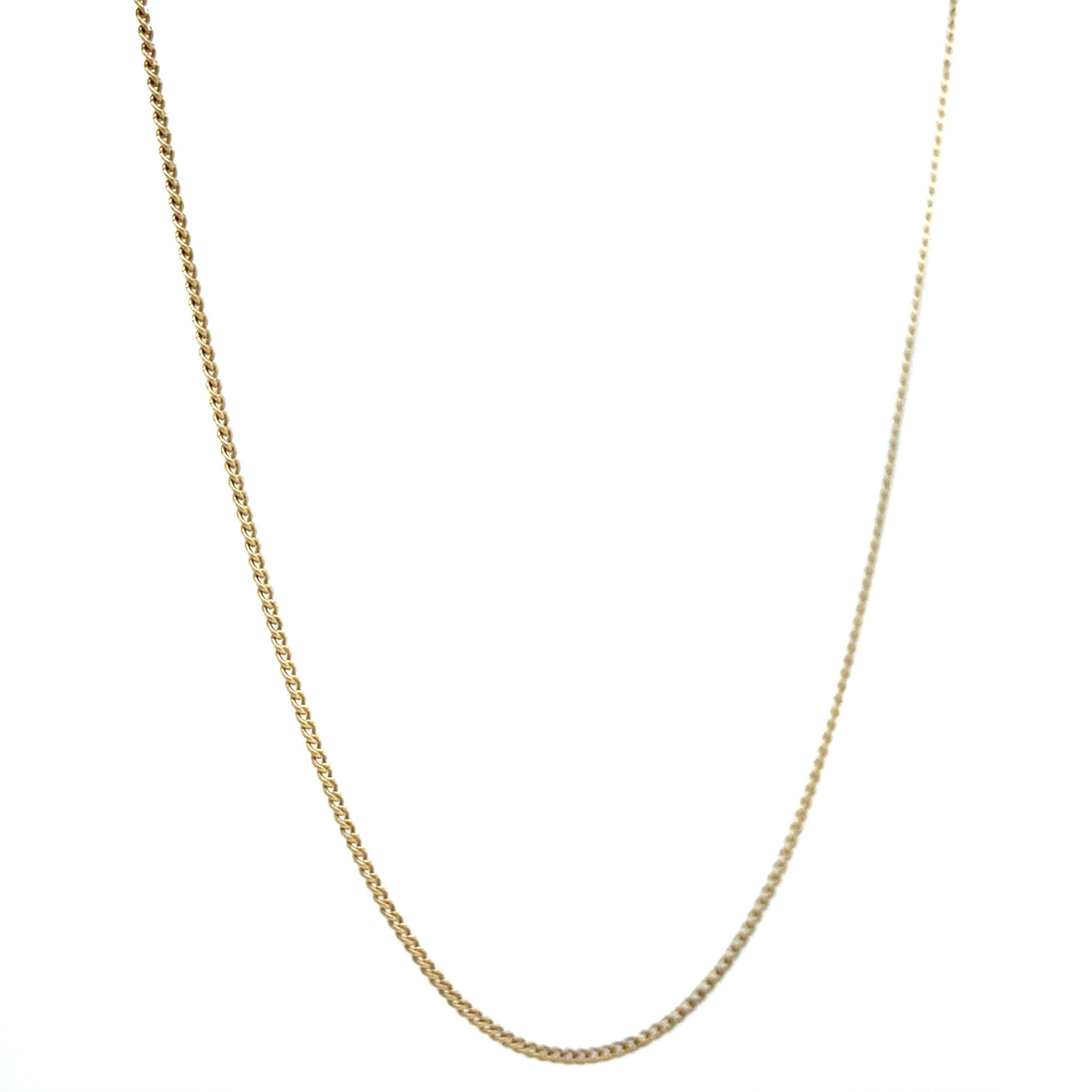 14 kt gold long gourmet chain necklace