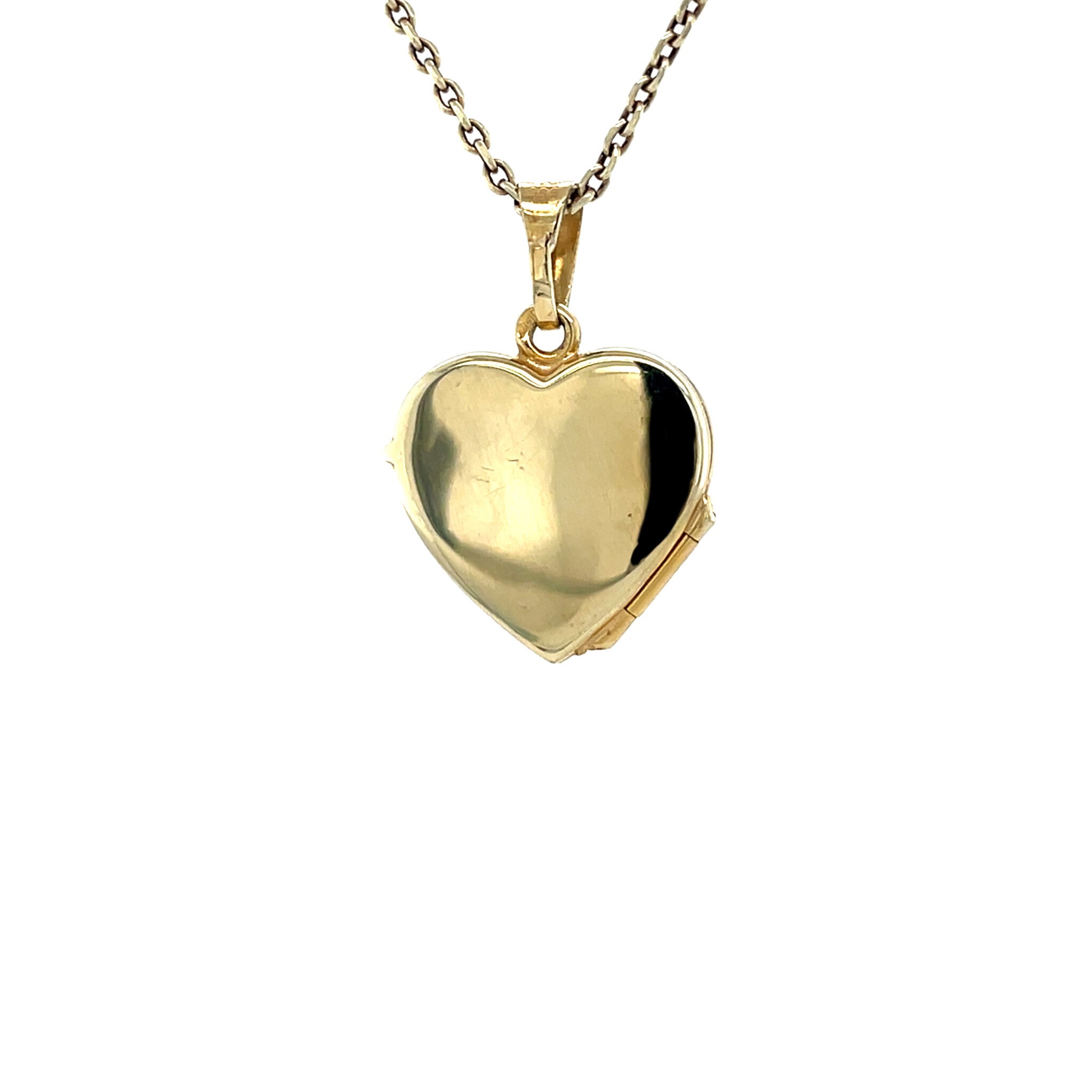 Gouden vintage hart medaillon 14 krt