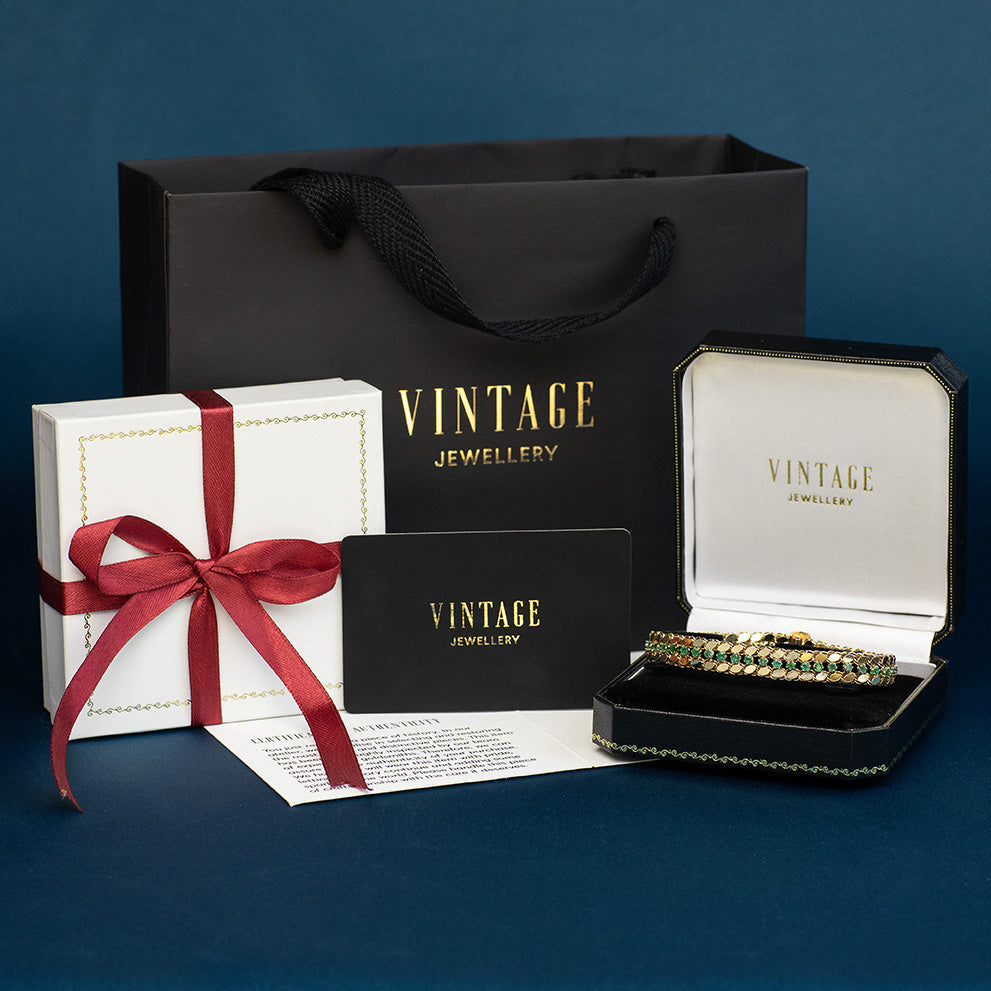 Gouden vintage gourmet armband 14 krt