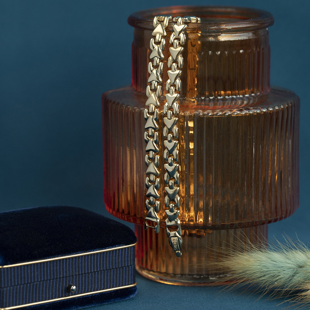 Gouden fantasie collier 14 krt