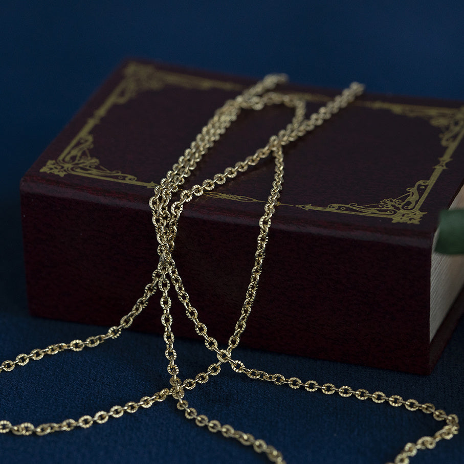 Vintage gold anchor necklace 14 kt