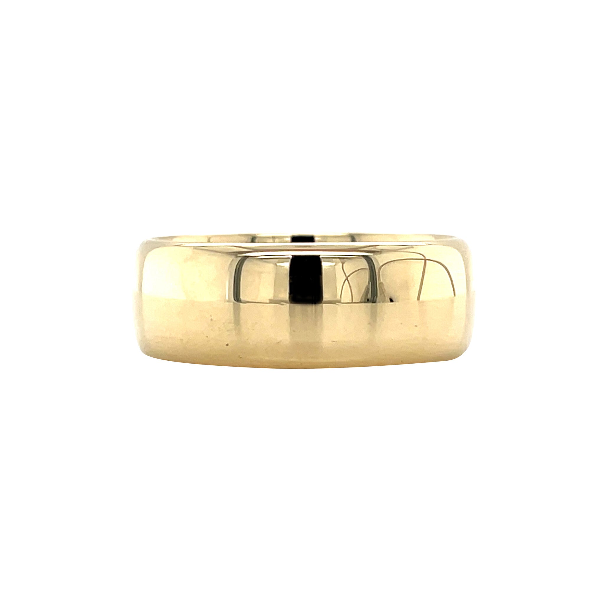 Gouden vintage trouw gladde ring 14 krt